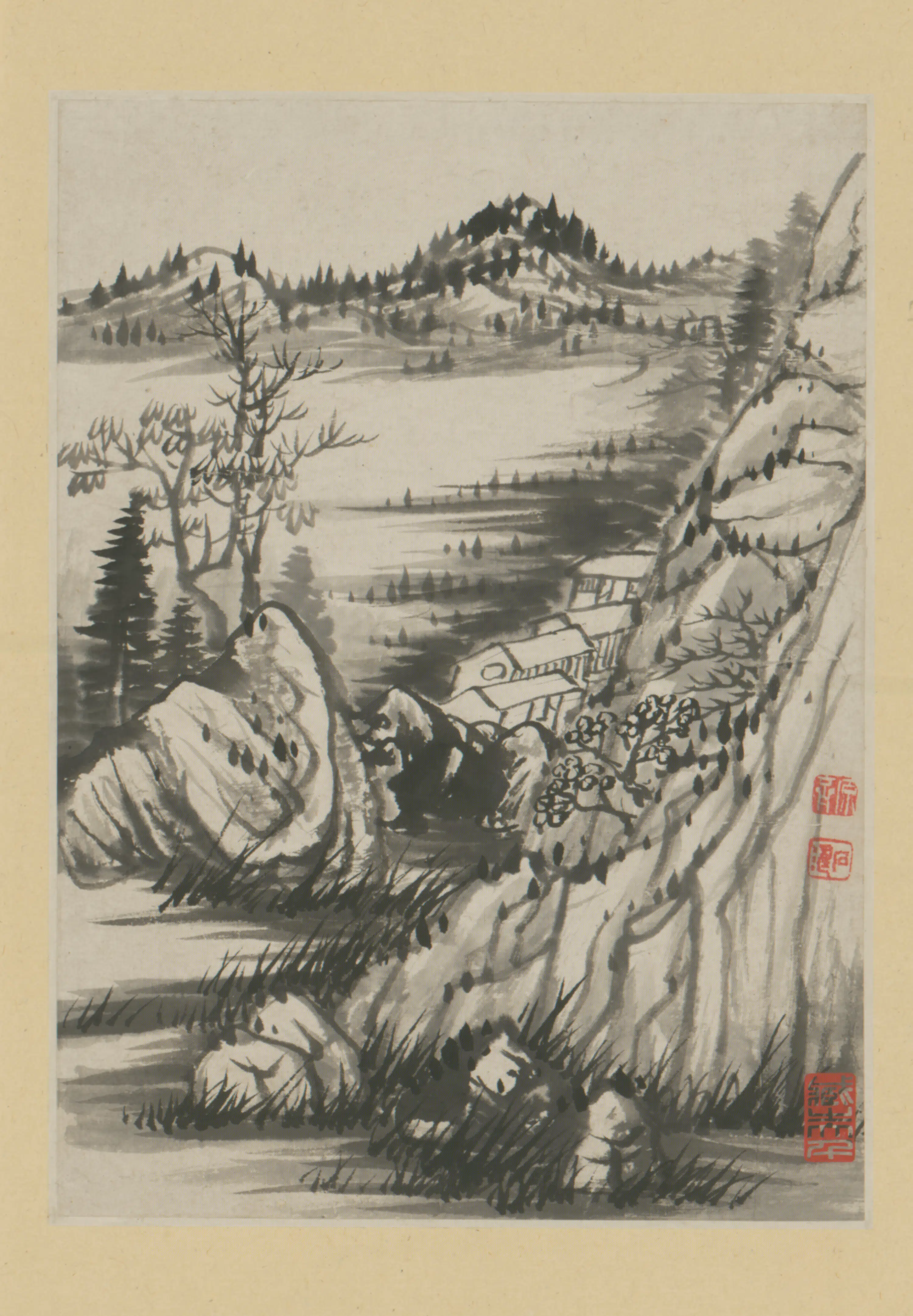 清代【原济】《金山龙游寺诗意册》 第2张 清代【原济】《金山龙游寺诗意册》 第2张