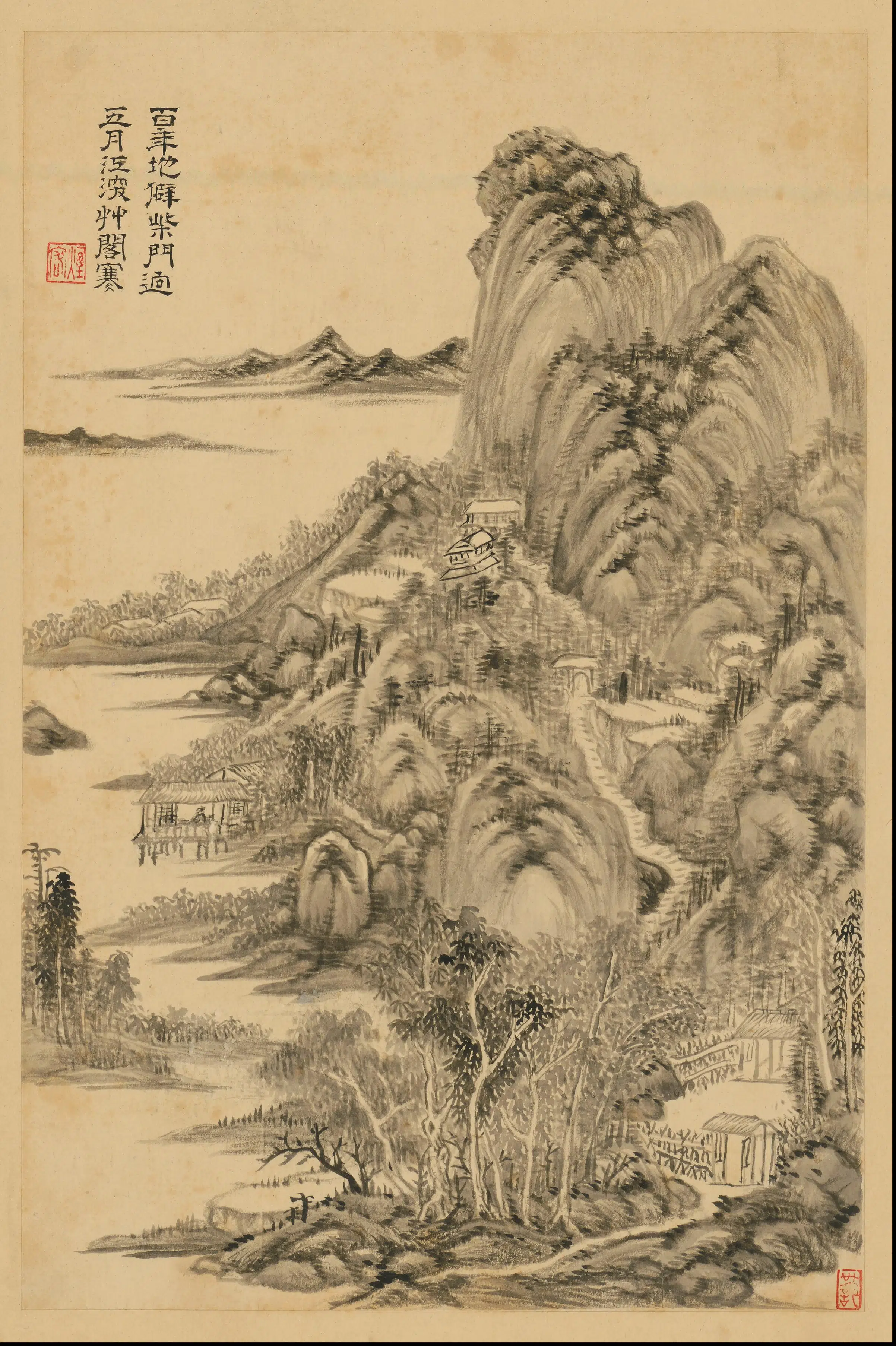 清代【王时敏】《杜甫诗意图册》 第5张