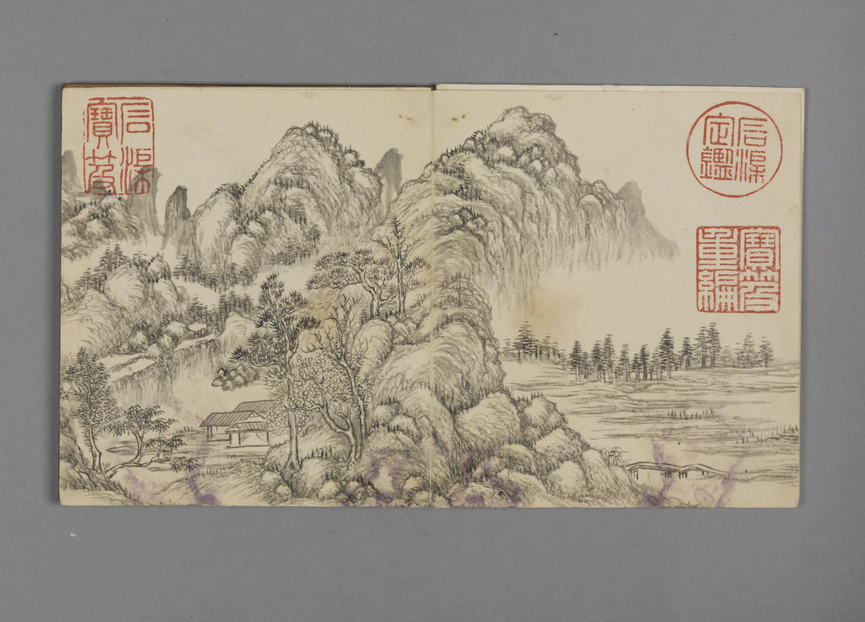 清代【董邦达】《山水册-1（8开）》 第8张