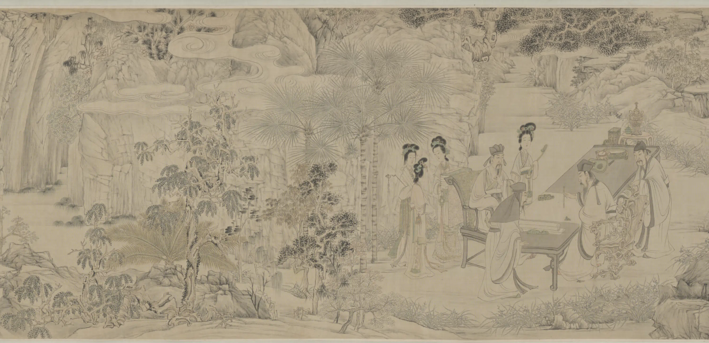 明朝【陈洪绶】《陈虞胤、严湛合作问道图卷》 第3张