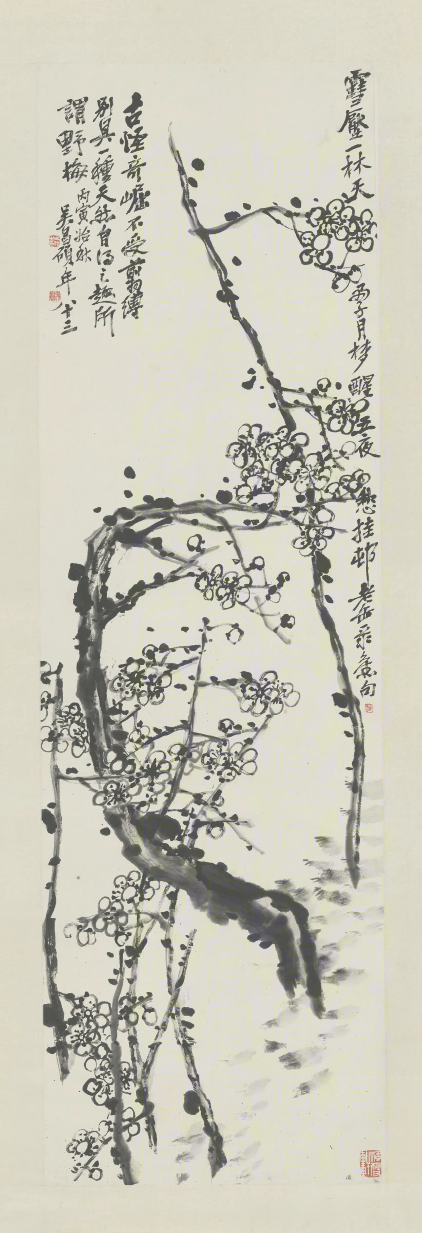 清代【吴俊卿】《梅花轴-2》