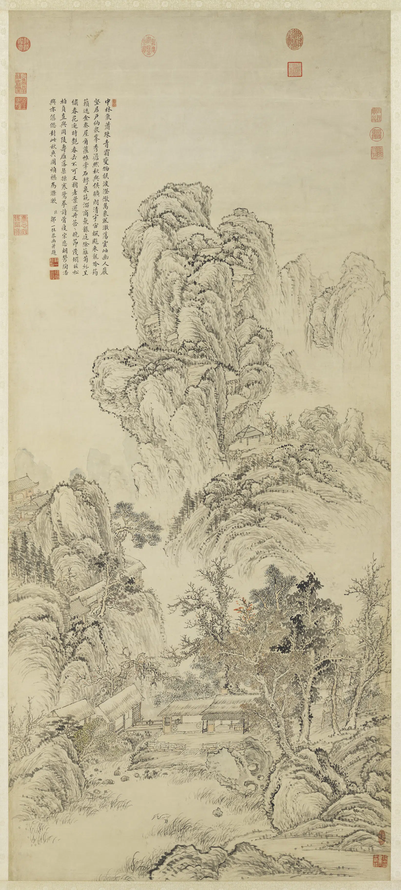 清代【邹一桂】《秋爽图轴》 第1张 清代【邹一桂】《秋爽图轴》 第1张