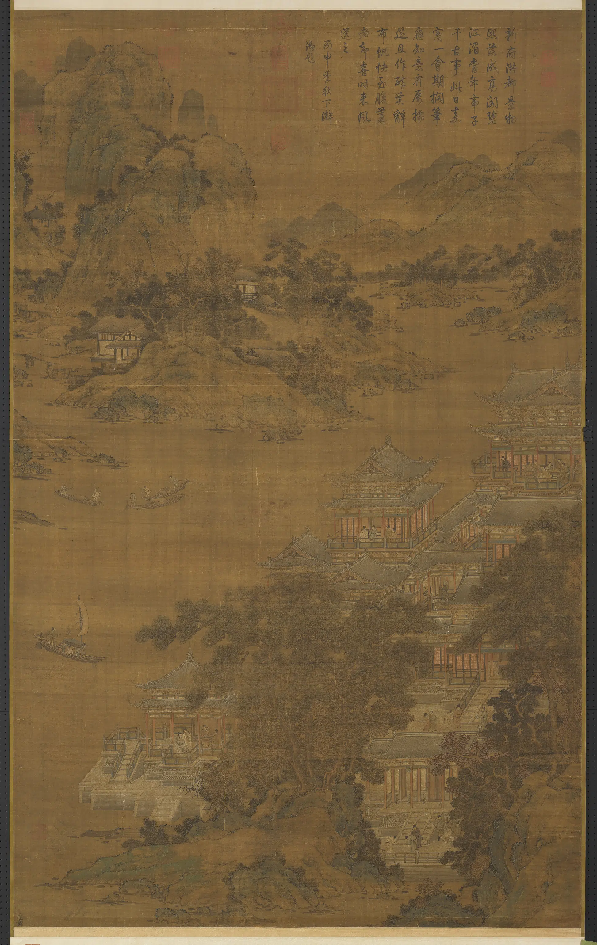 元代《元人滕王阁图轴》