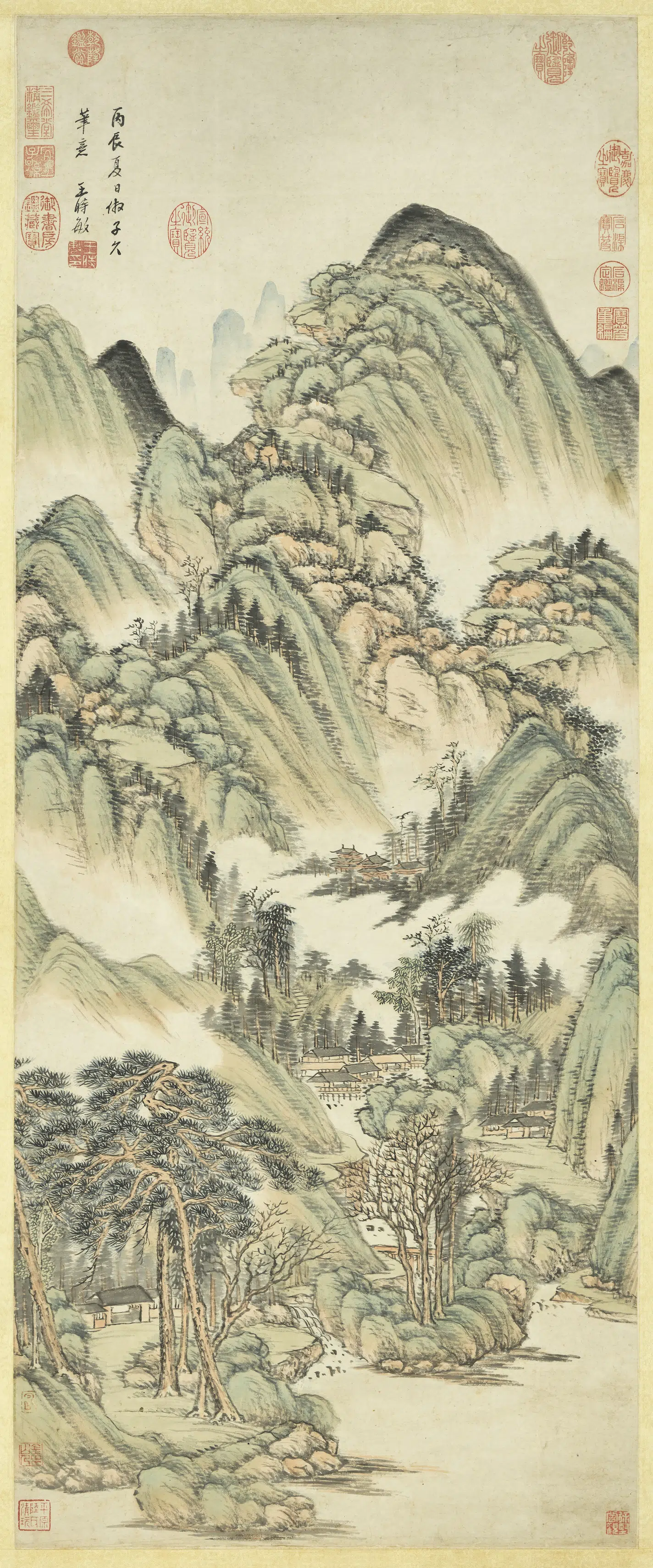 清朝【王时敏】《画山水图轴》