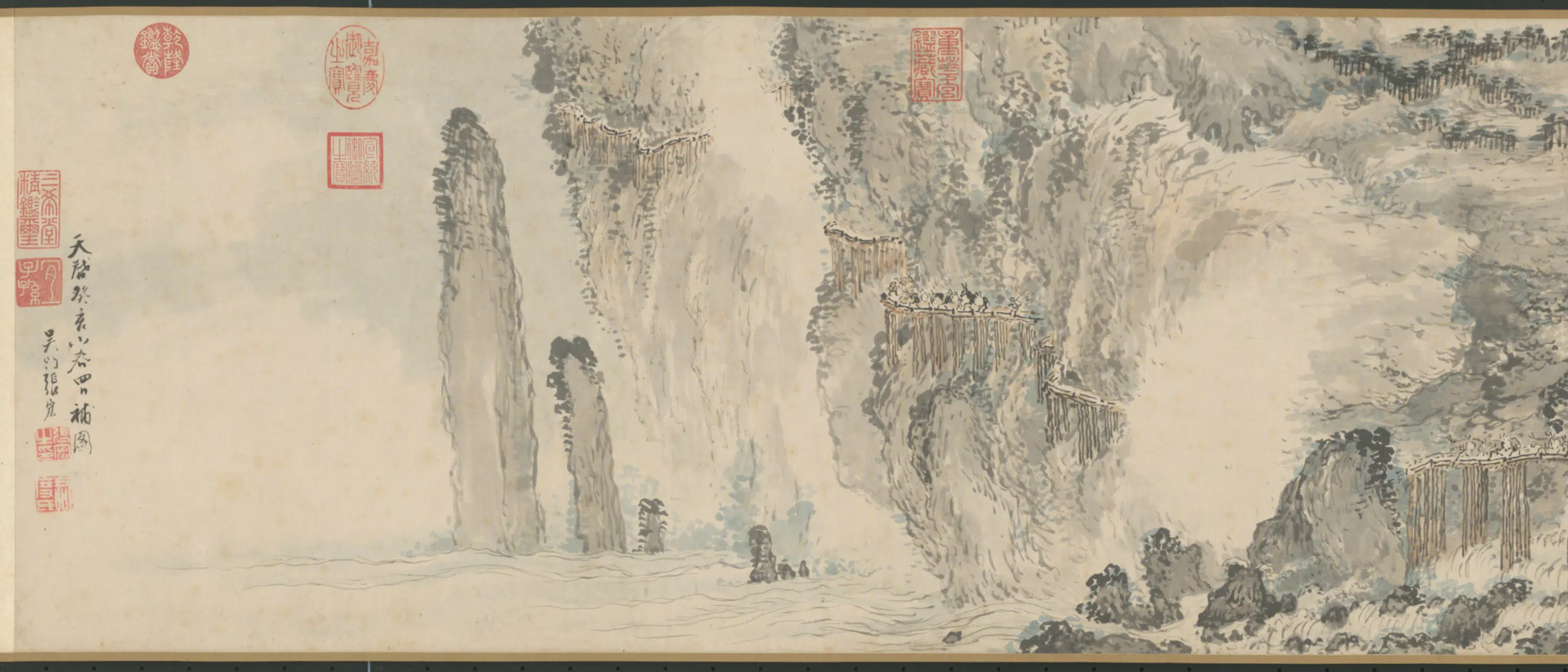 明朝【张宏】《蜀道难图卷》