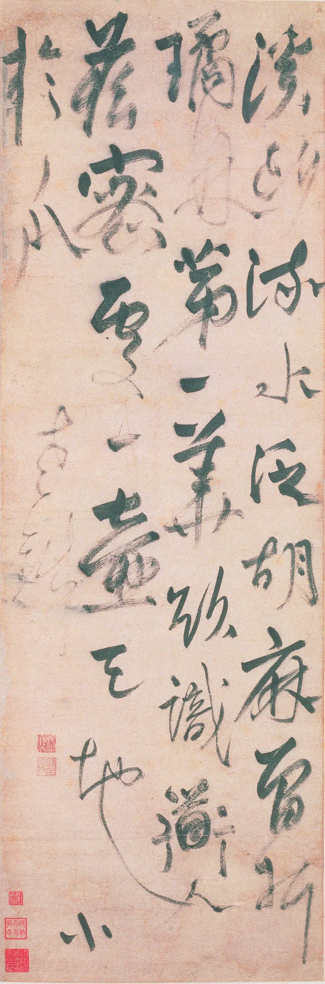 元朝【杨维桢（杨维祯）】《草书录余善和张雨小游仙诗轴》 第1张
