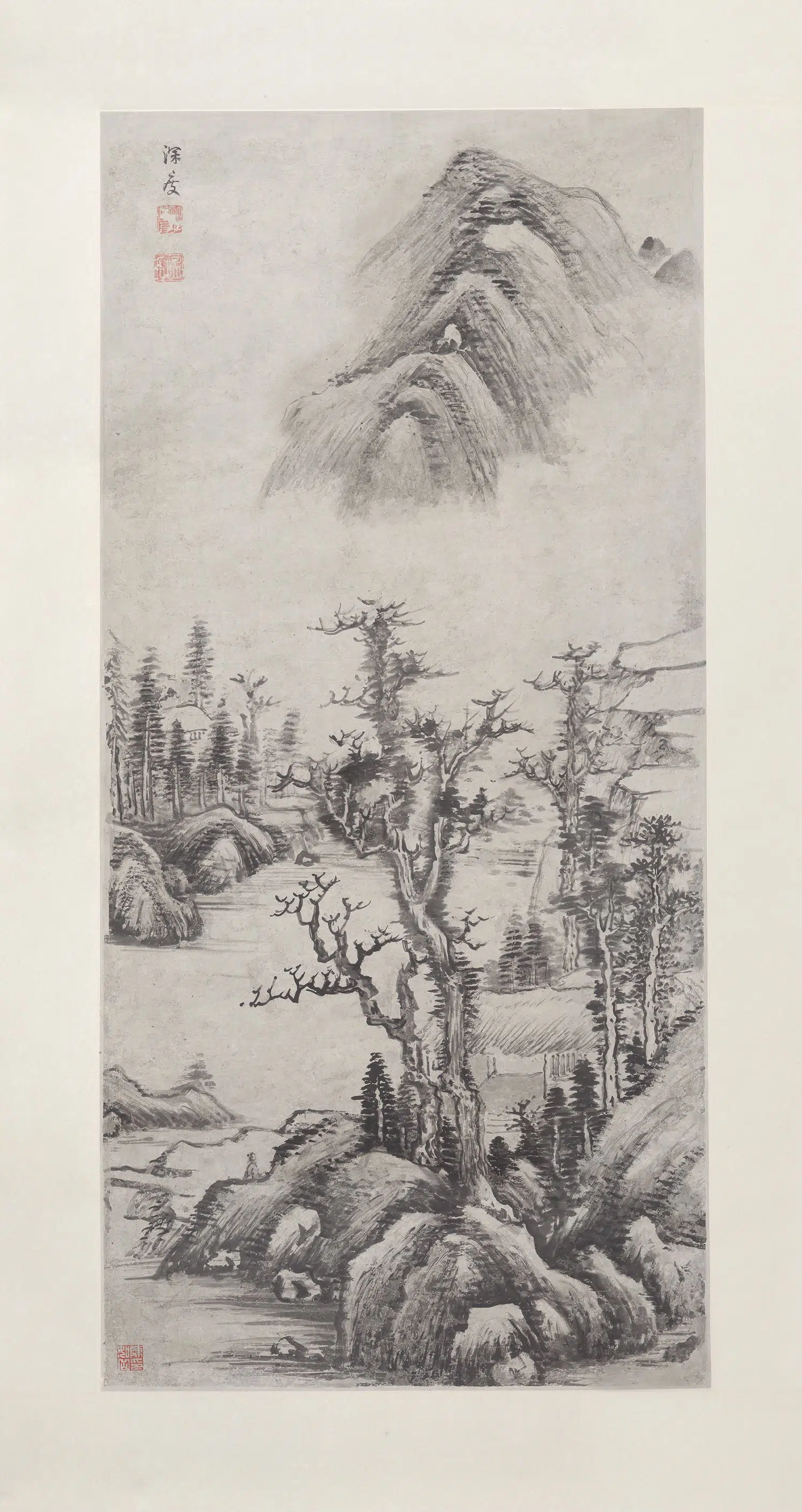 清朝【赖镜】《山水中堂》