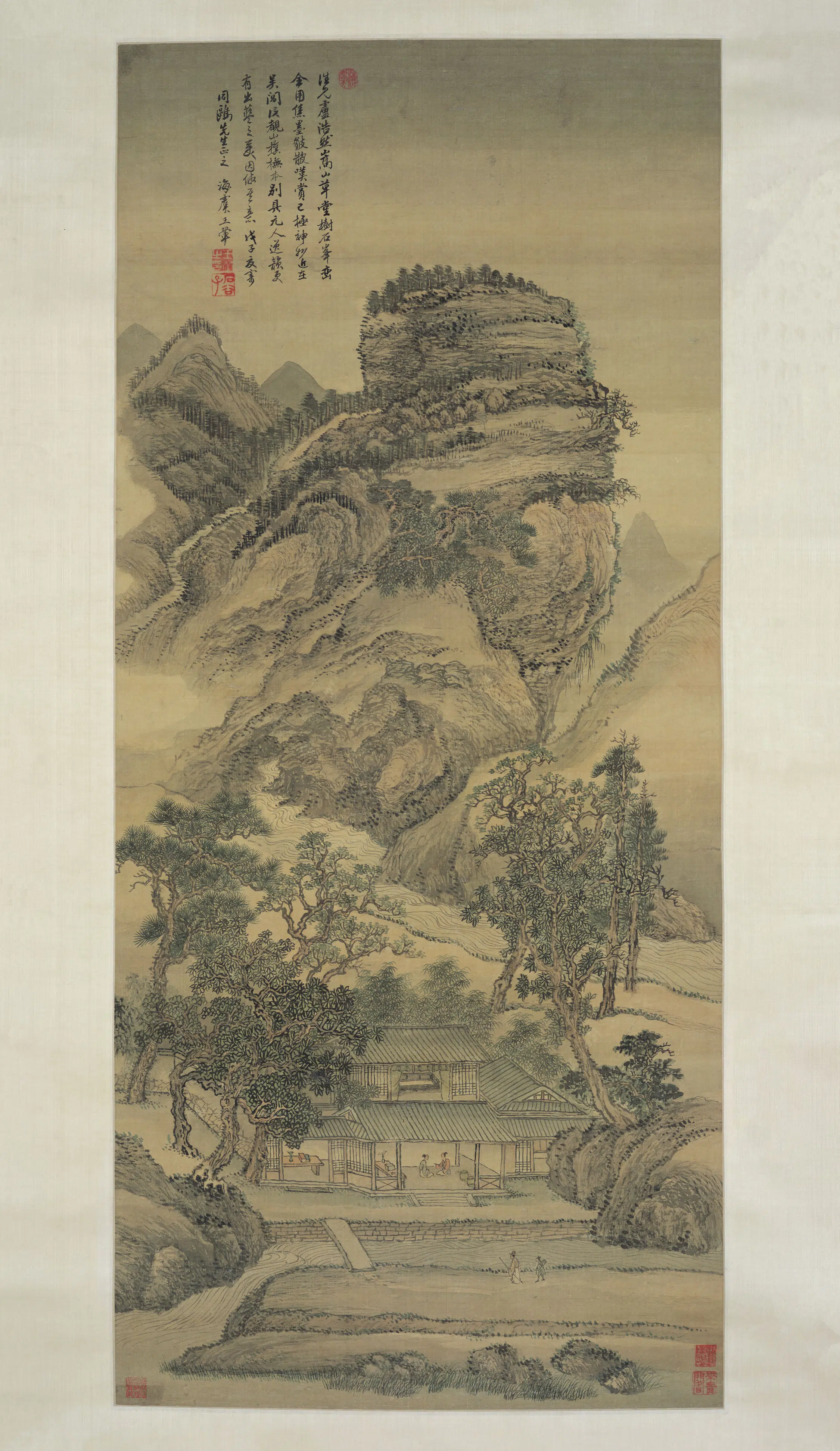 清代【王翚】《嵩山草堂图轴-1》
