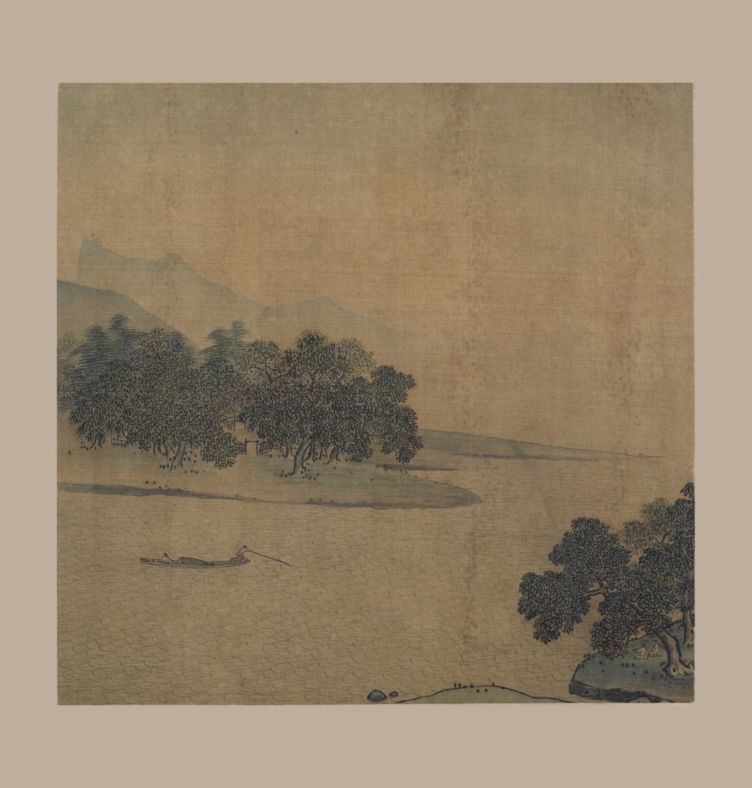 南宋【佚名】《江村图页》 第1张
