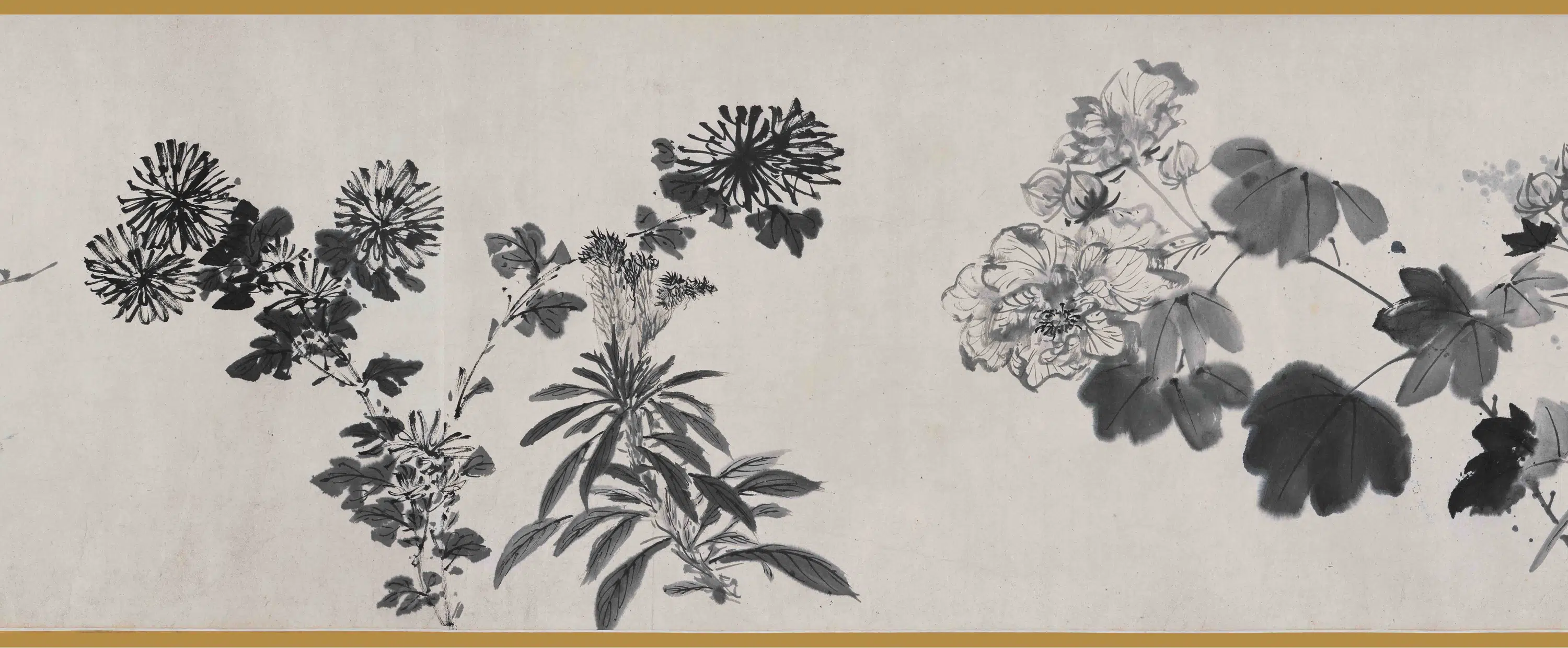 明朝【陈淳（道复）】《墨花图卷》 第3张