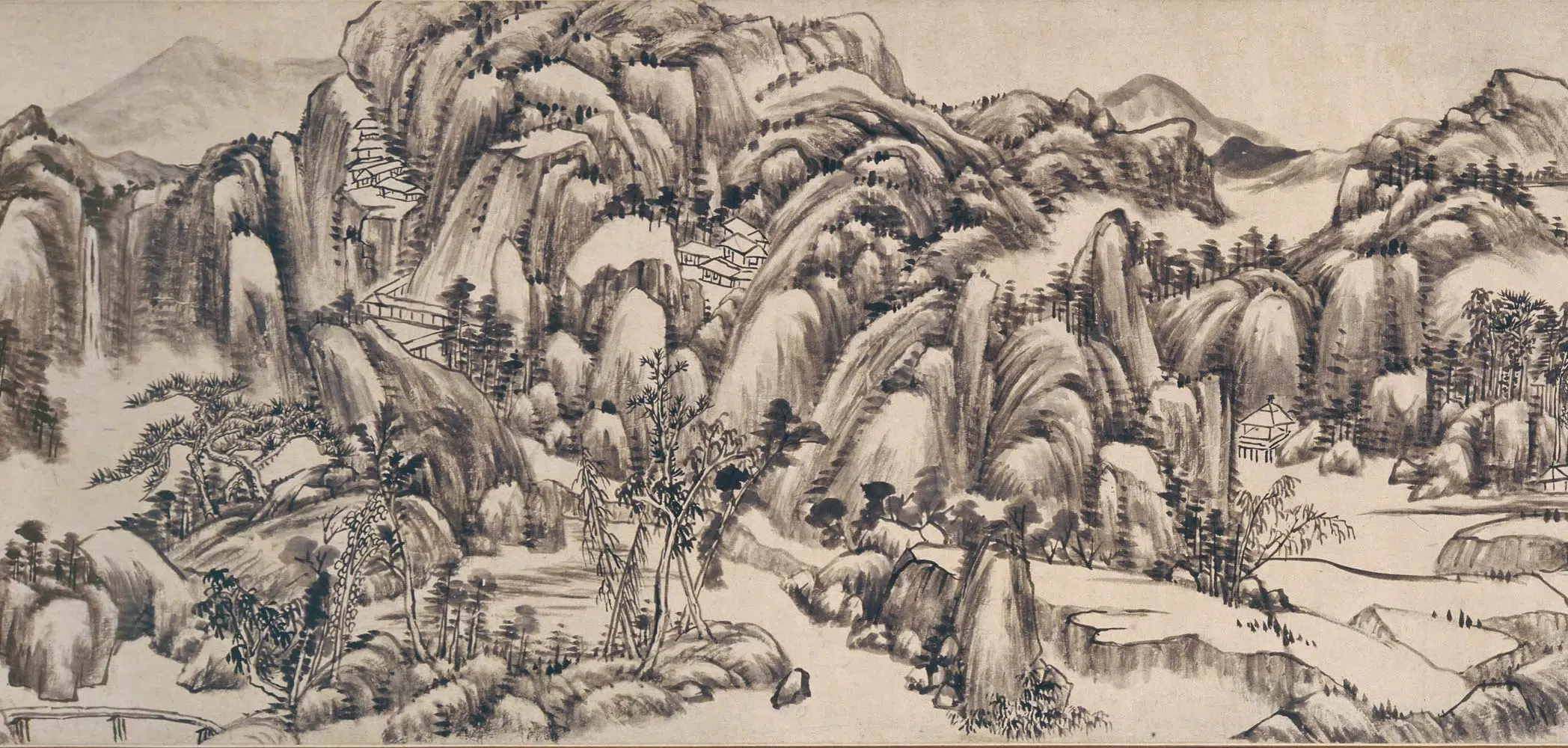 清代【王原祁】《仿子久富春山居图卷》 第4张