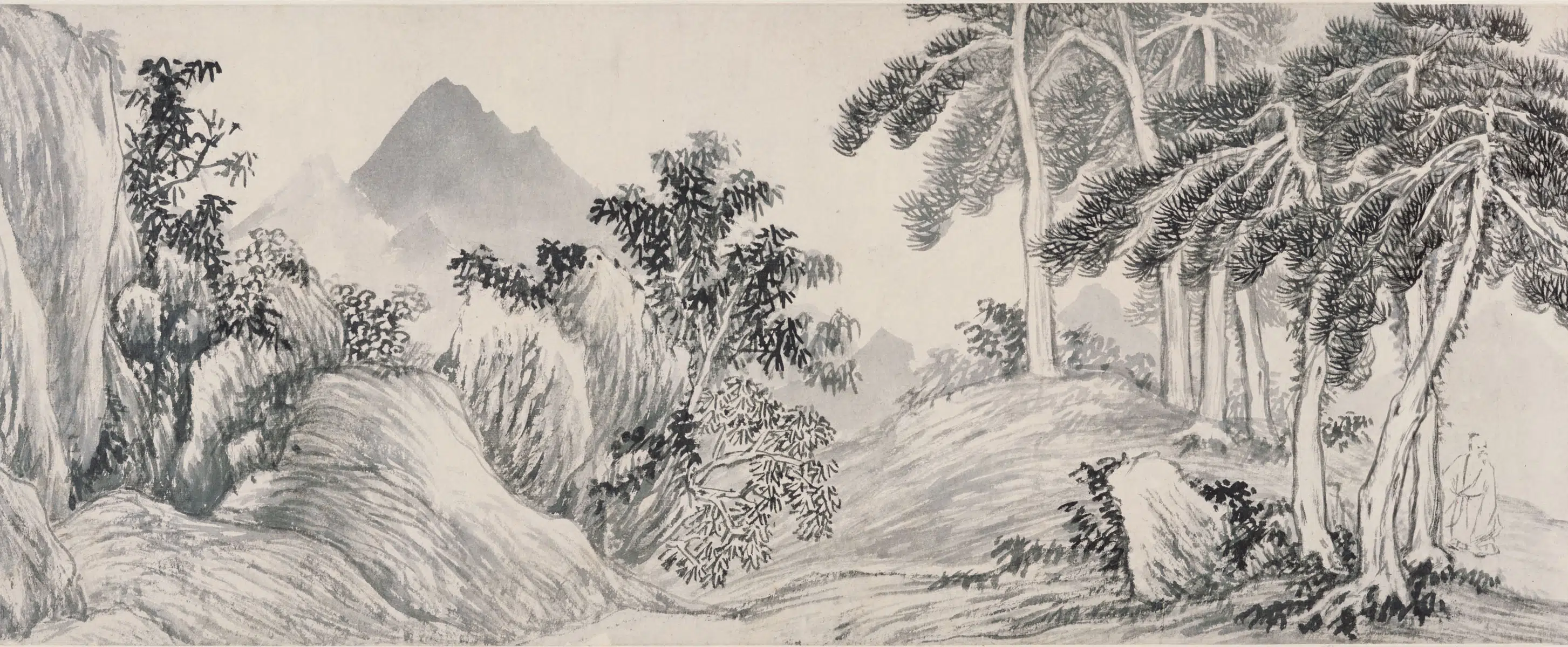 明朝【李流芳】《松林高士图卷》 第2张