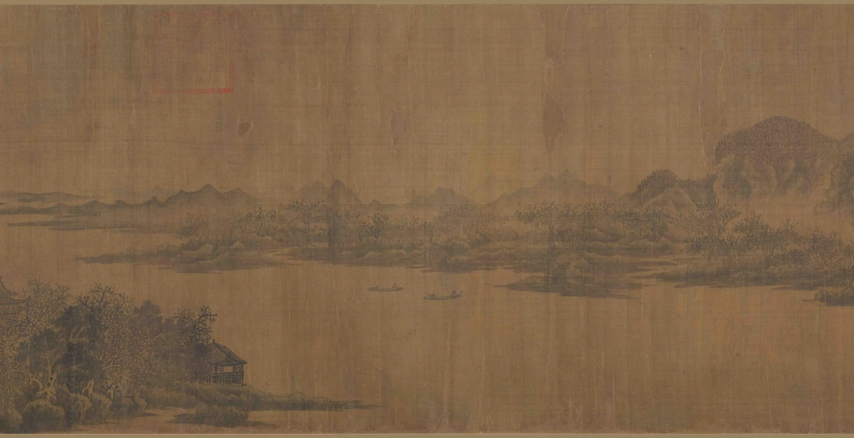 宋朝【佚名】《秋山萧寺图卷》 第2张 宋朝【佚名】《秋山萧寺图卷》 第2张