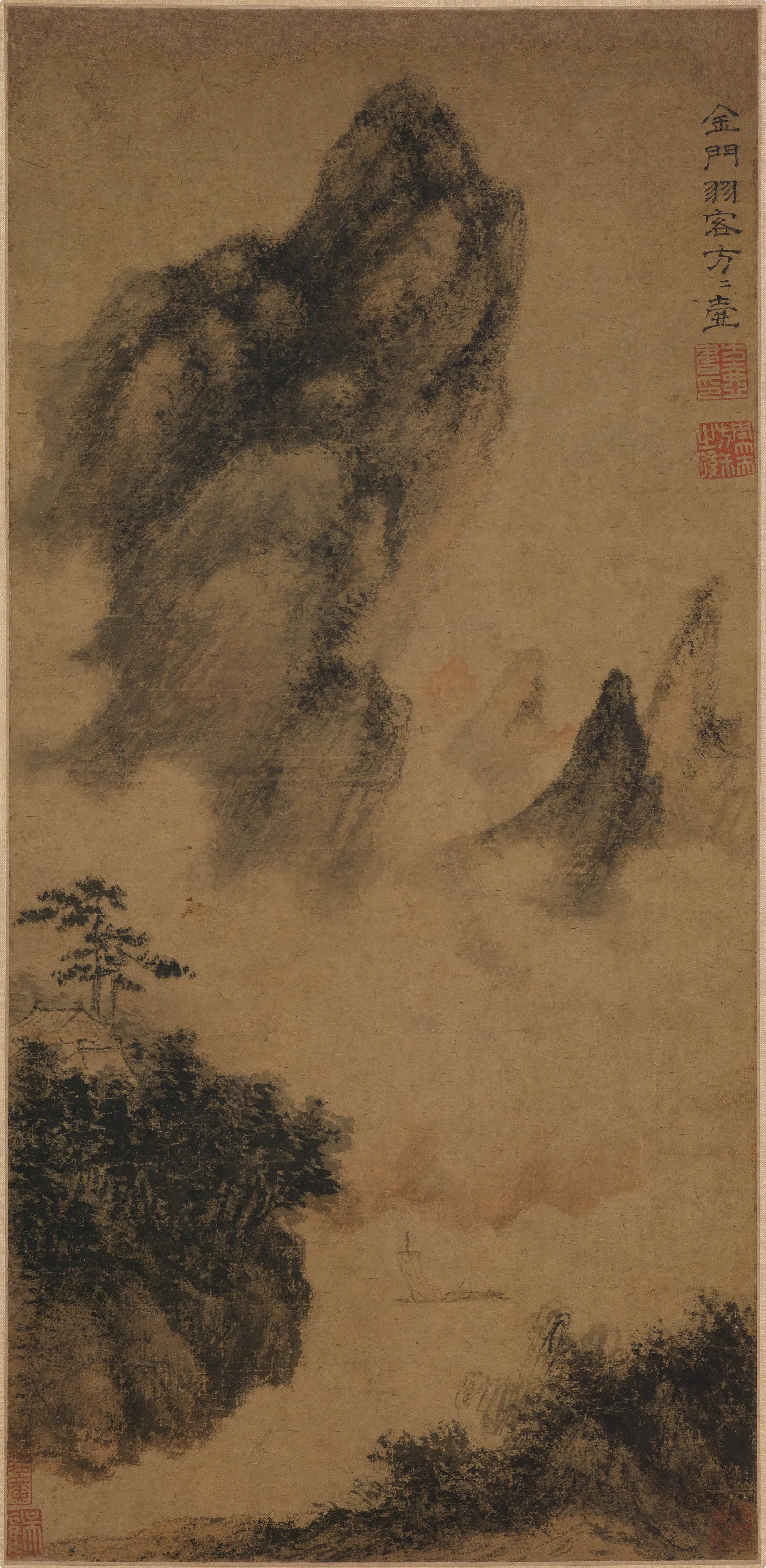 元朝【方从义】《云山图轴》