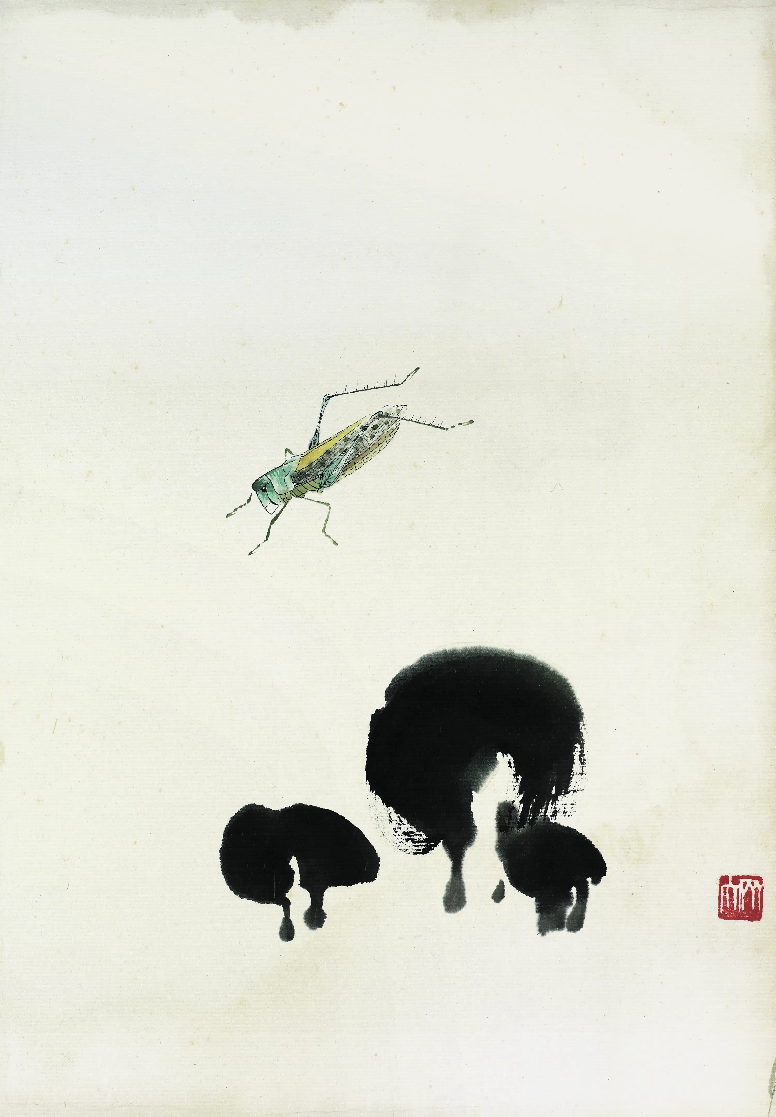 近现代【齐白石】《花卉虫草图册83开》 第39张 近现代【齐白石】《花卉虫草图册83开》 第39张