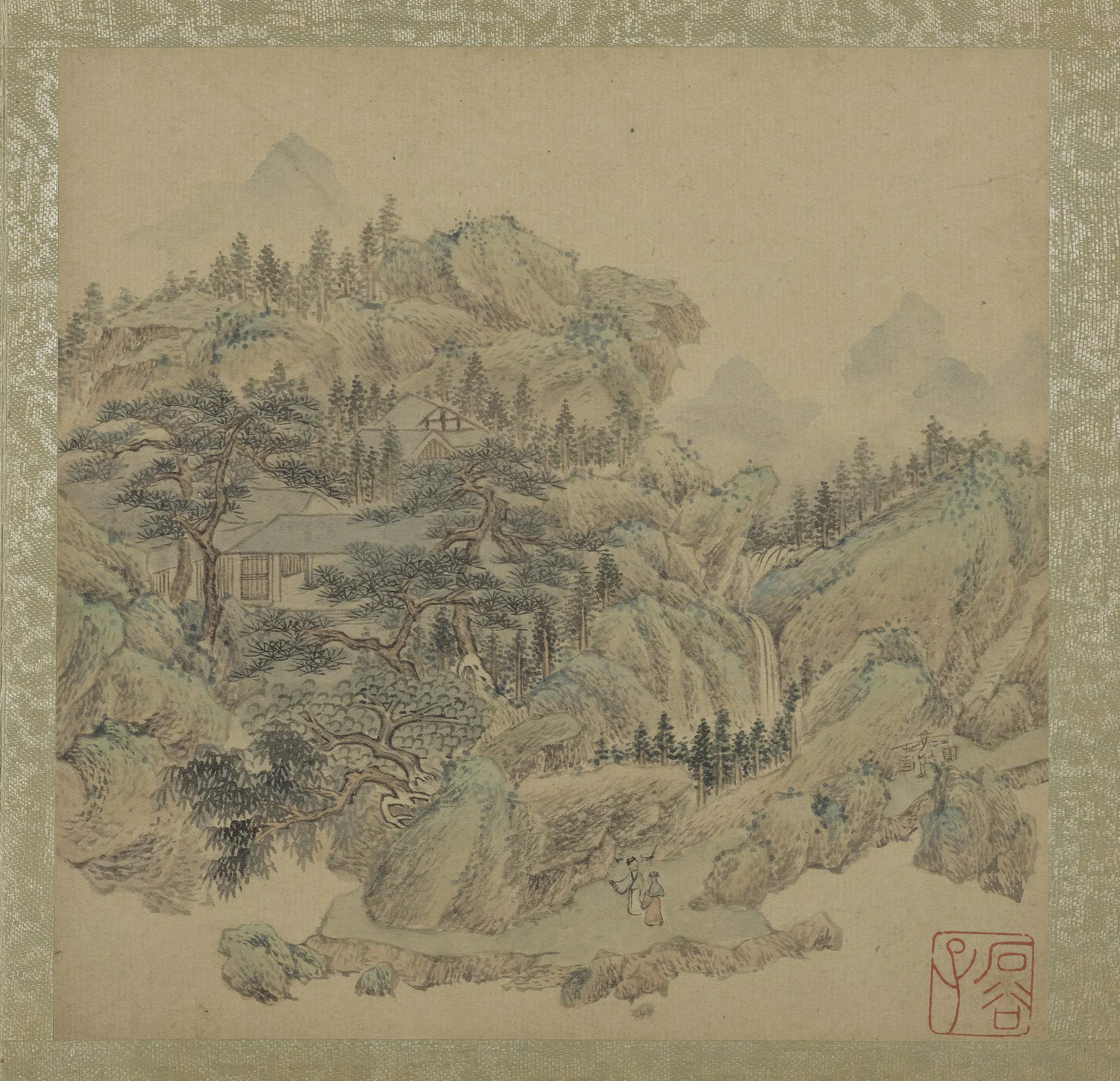 清代【王翚】《拟古山水画册》 第2张 清代【王翚】《拟古山水画册》 第2张