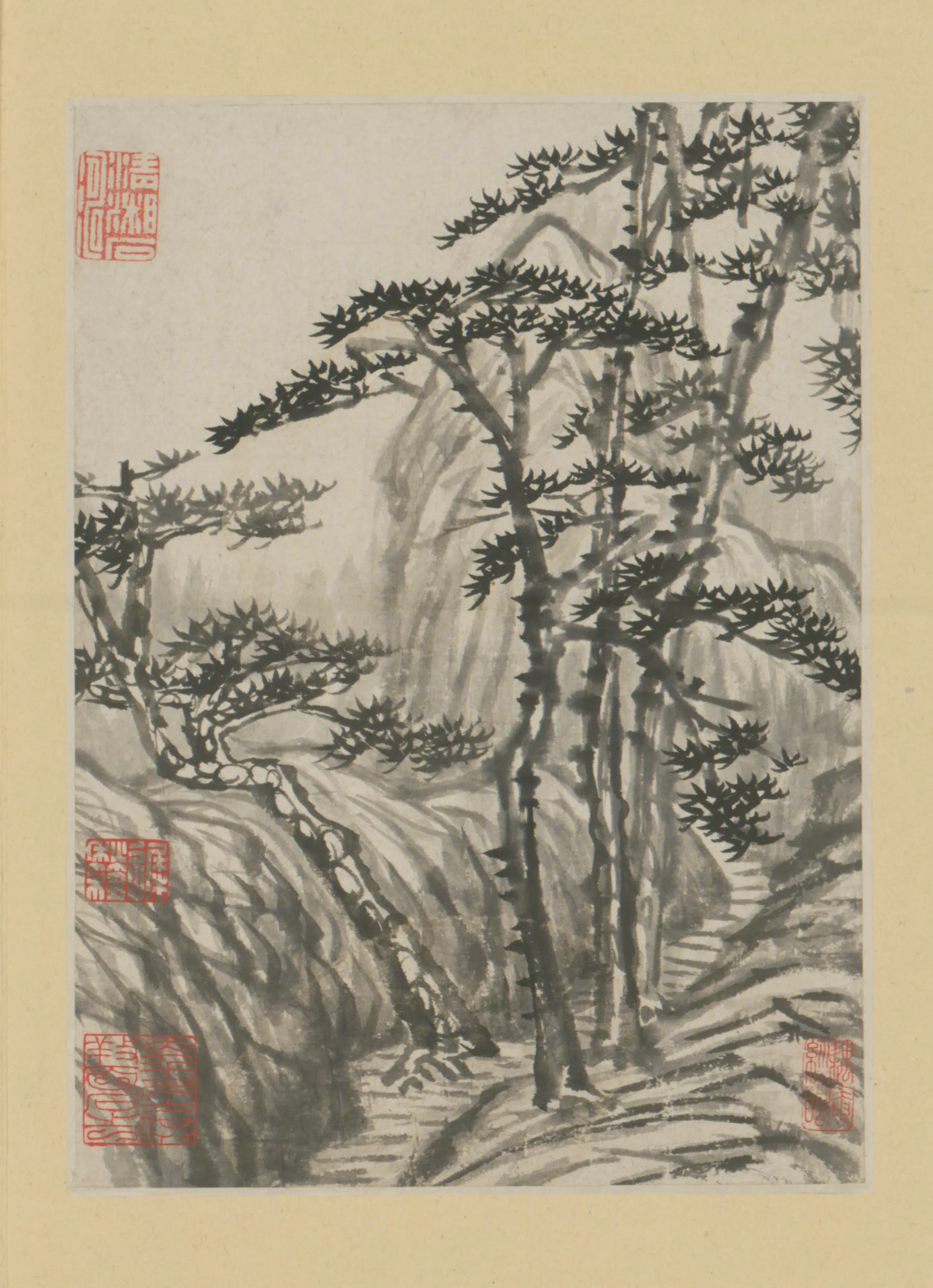 清代【原济】《金山龙游寺诗意册》 第6张 清代【原济】《金山龙游寺诗意册》 第6张