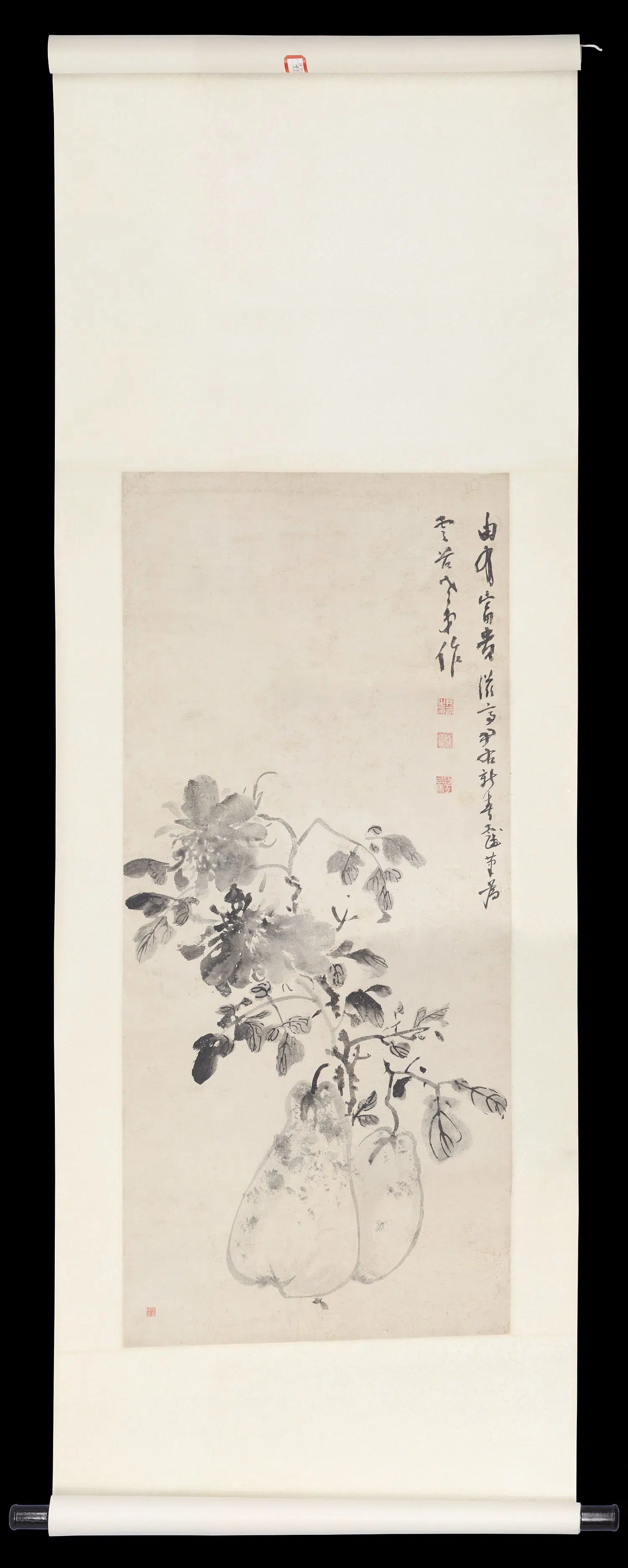 清朝【尹右(世右)】《花卉立轴》 第1张