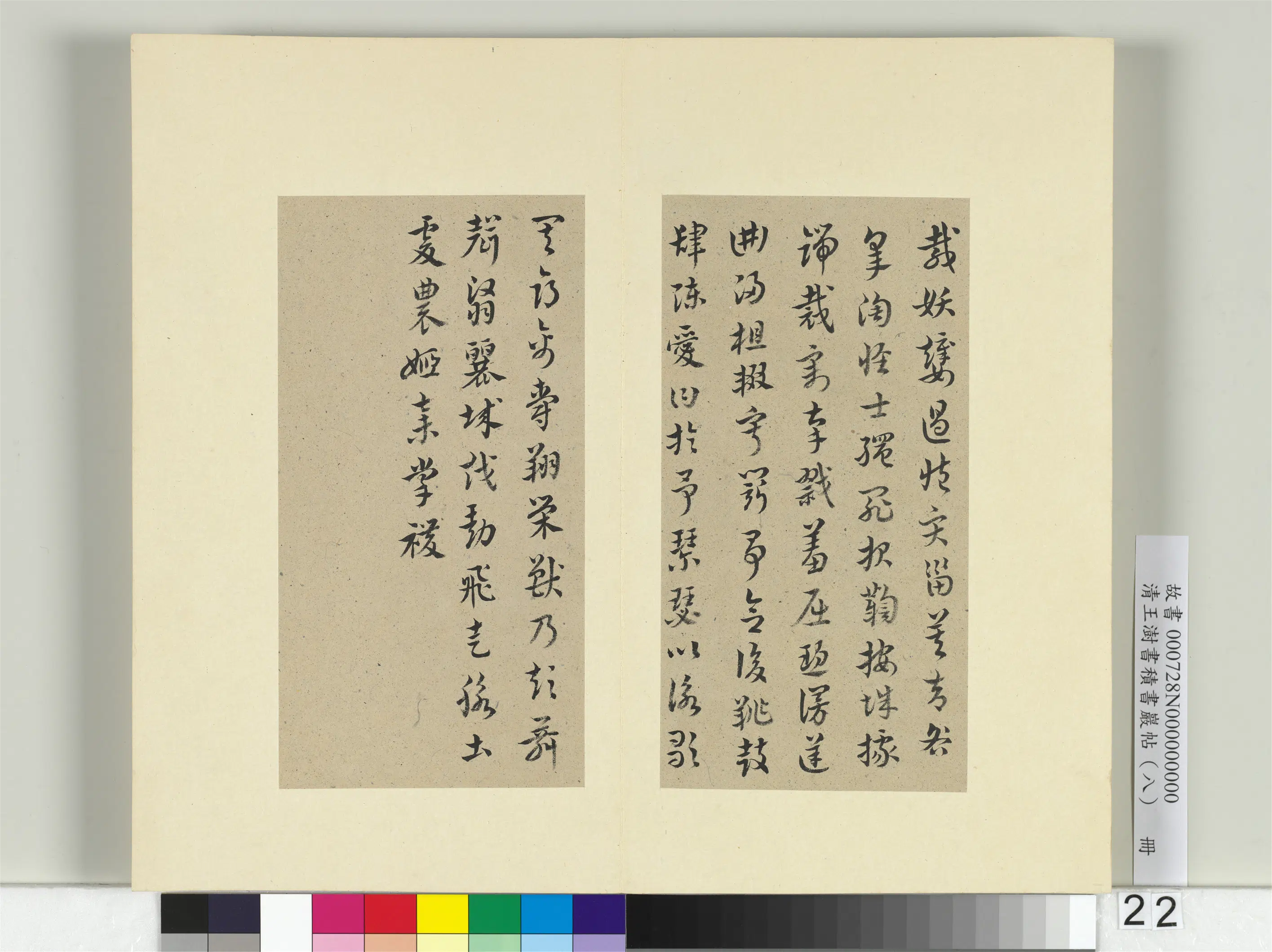 清代【王澍】《书积书岩帖（八）册-临索靖皋陶帖》