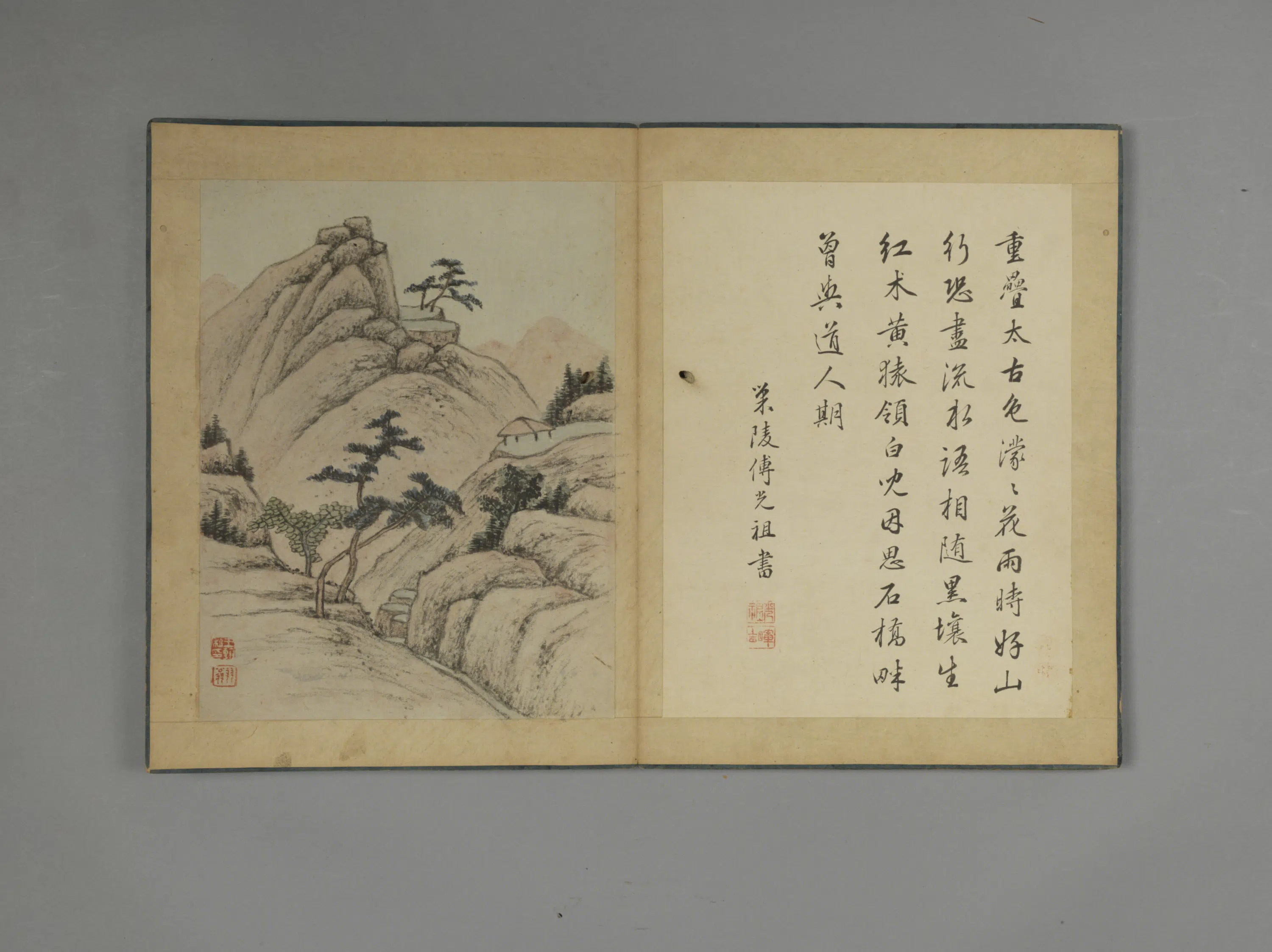 清代【王翰】《山水花石册》 第3张
