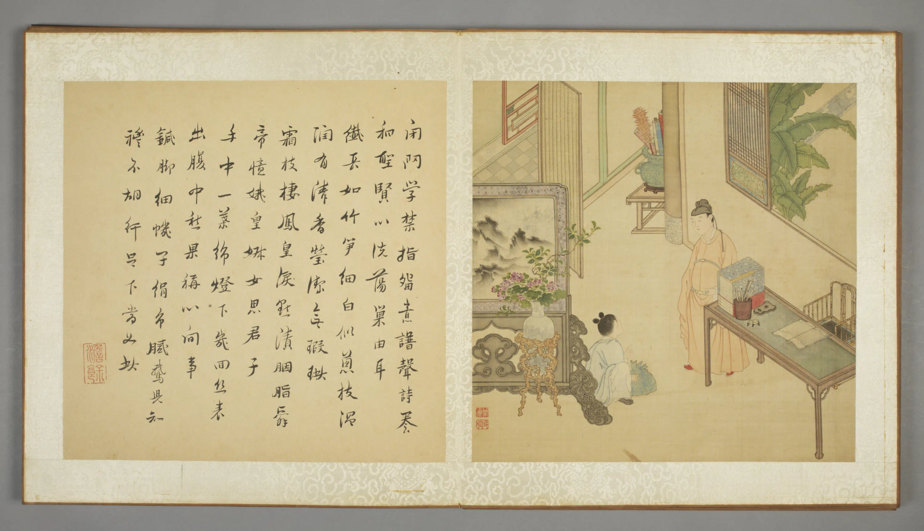 清代【叶逋】《西厢记图册》 第4张