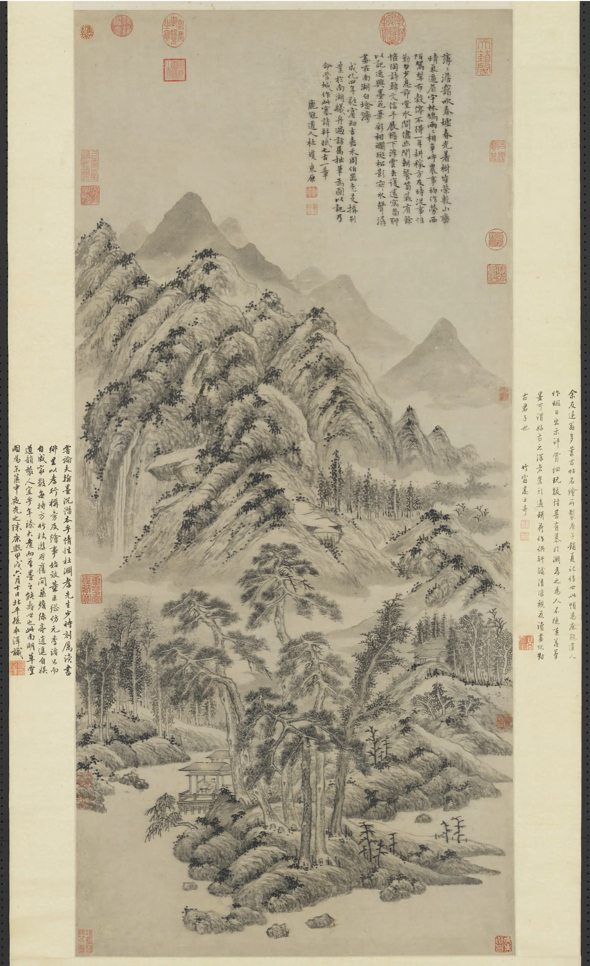 明朝【杜琼】《南湖草堂图轴》