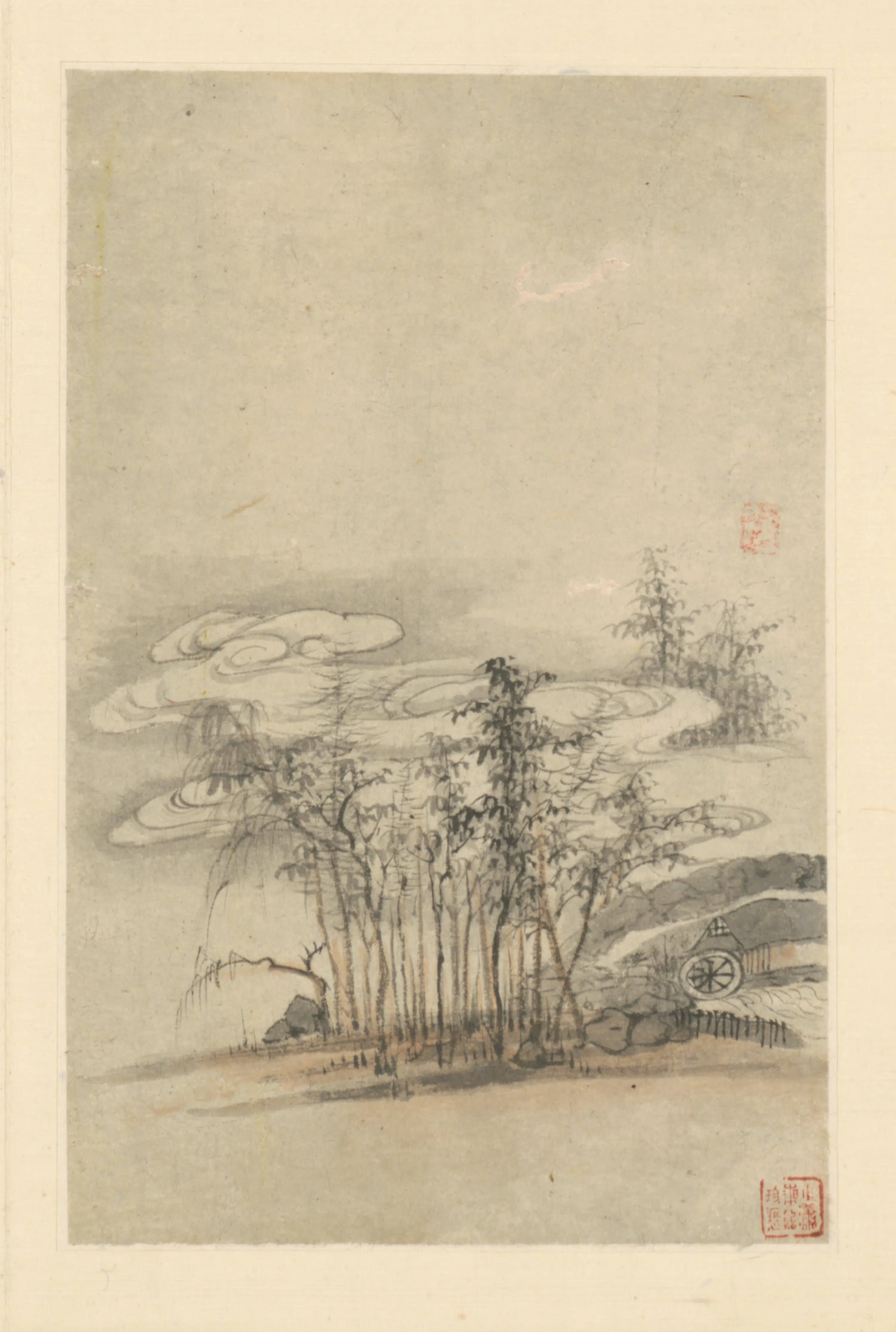 清代【弘仁】《山水图册（8开）》 第2张