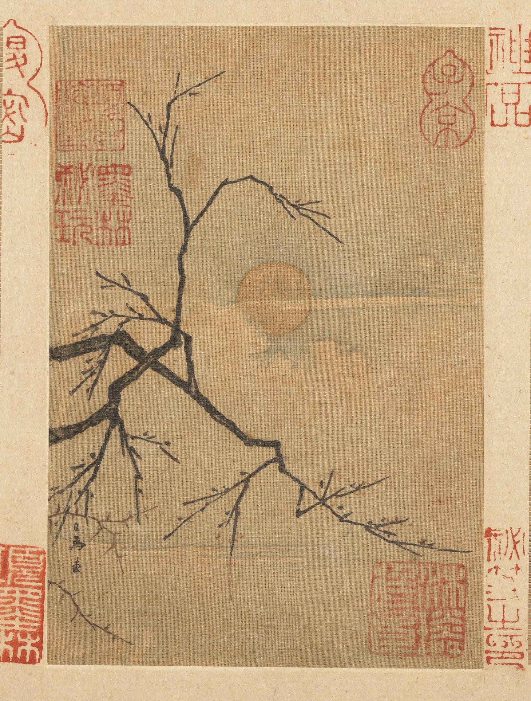 南宋【马远】《小品册-满月黄昏》
