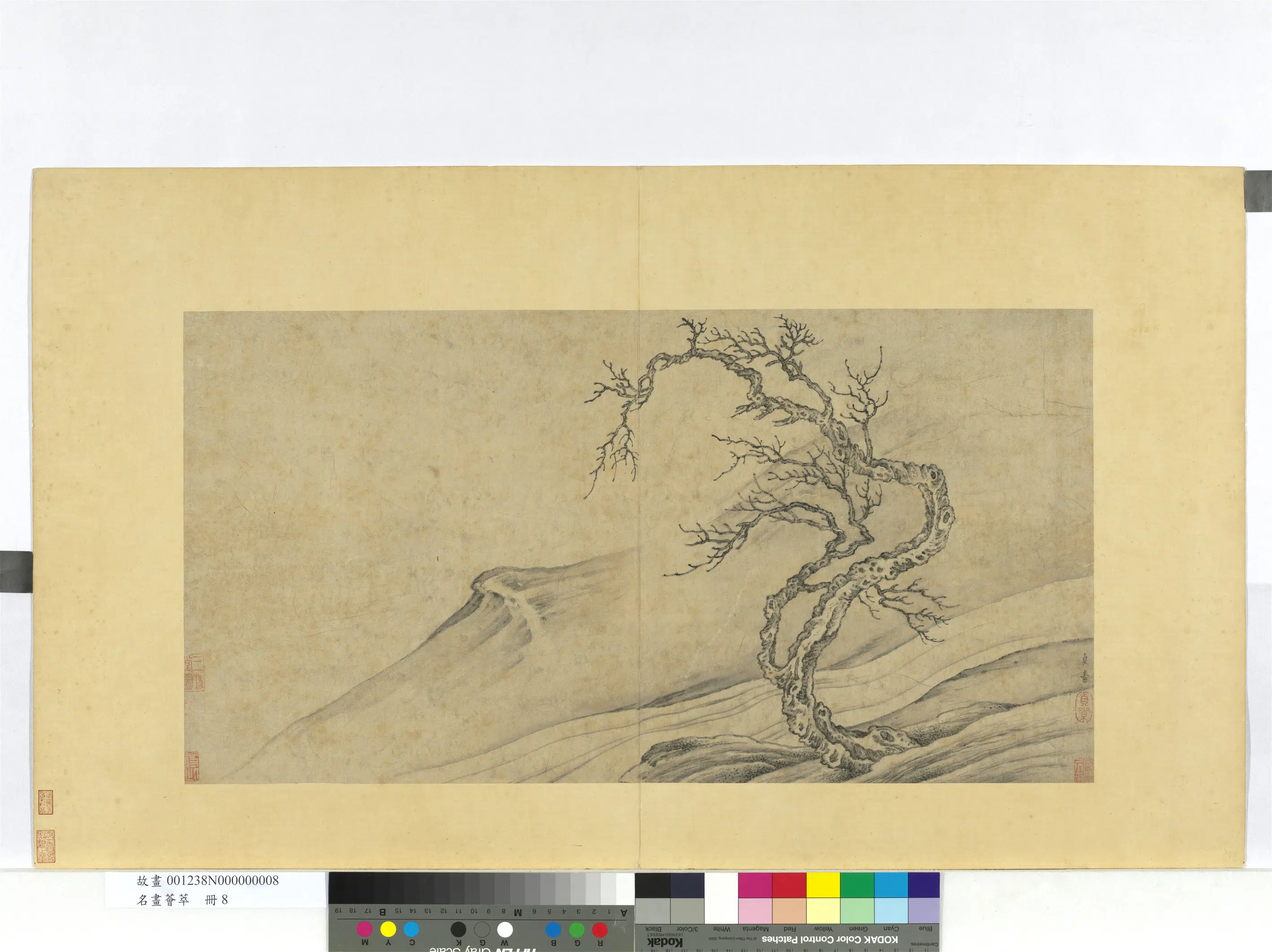 元朝【陈贞素】《名画荟萃册-树石》