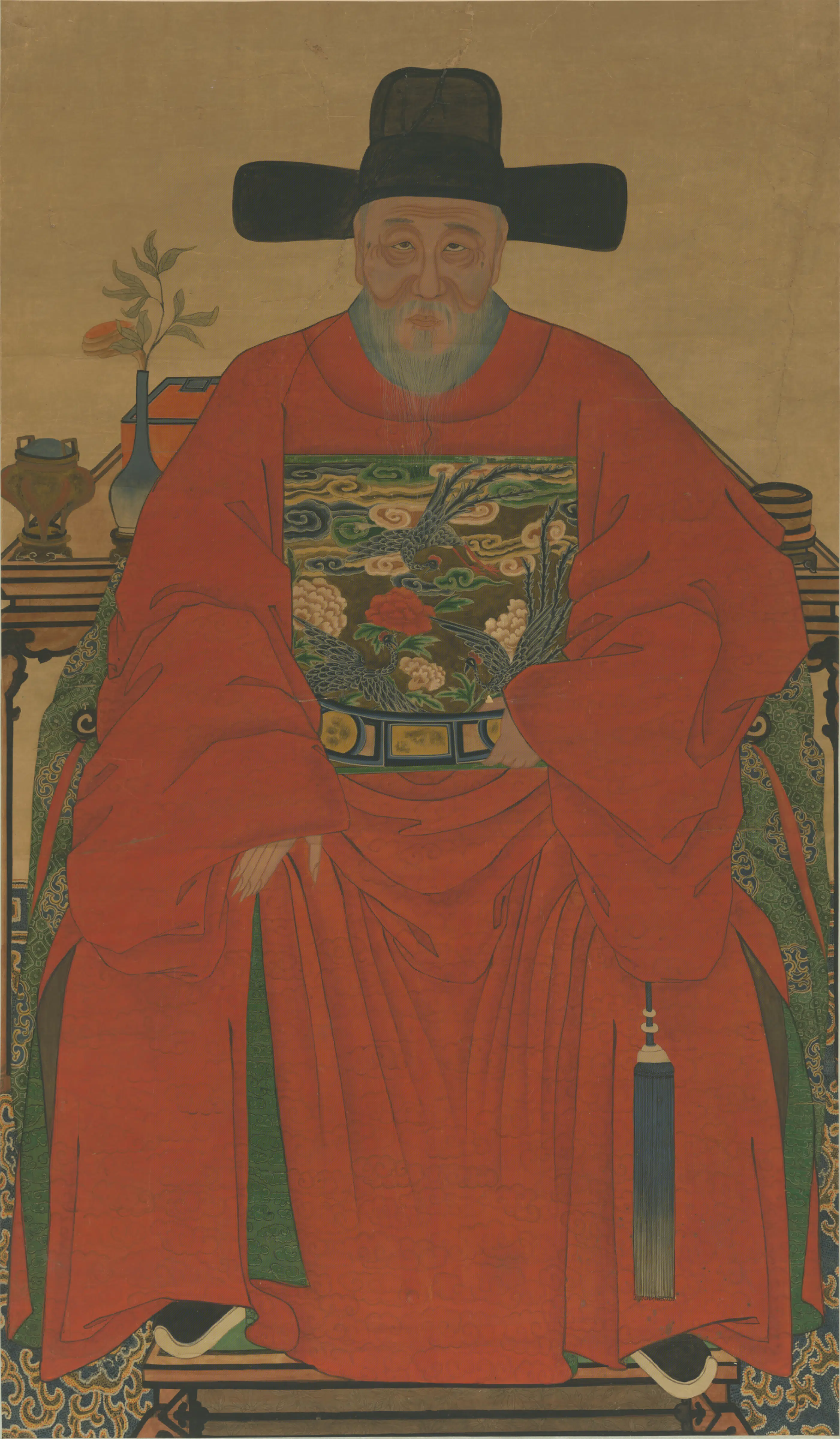 明朝【明人】《画红袍男坐像轴》 第1张 明朝【明人】《画红袍男坐像轴》 第1张