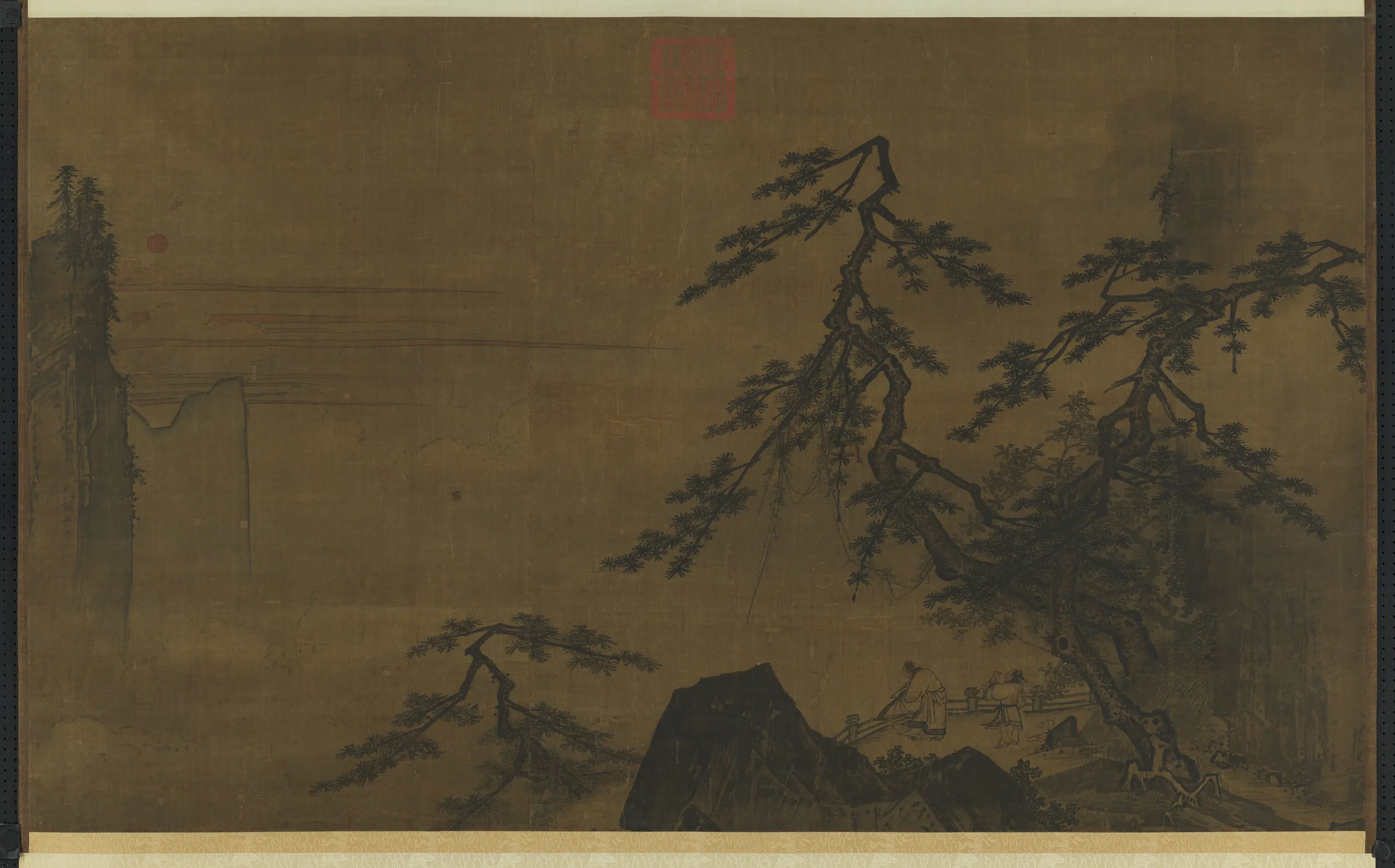 南宋【马远】《山水人物图轴》