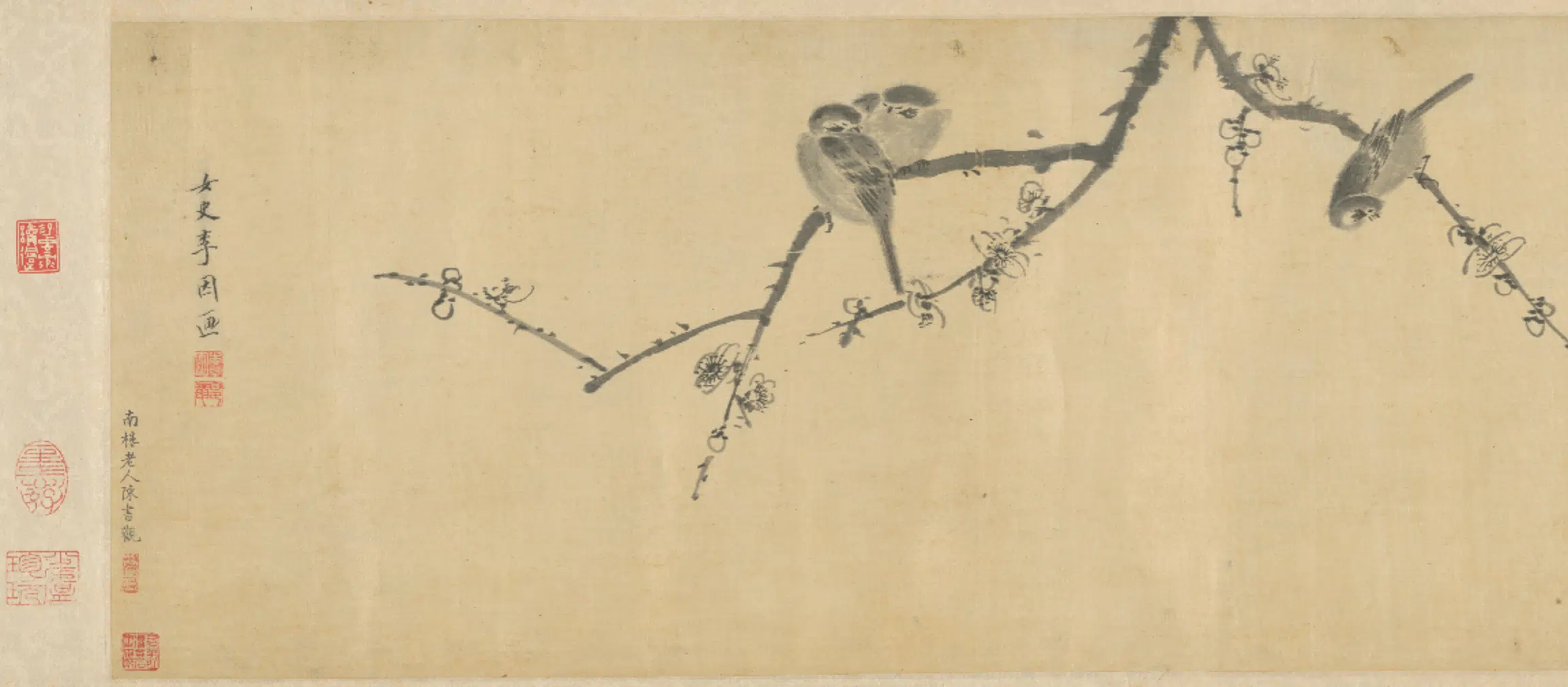 明朝【李因】《花鸟图卷》
