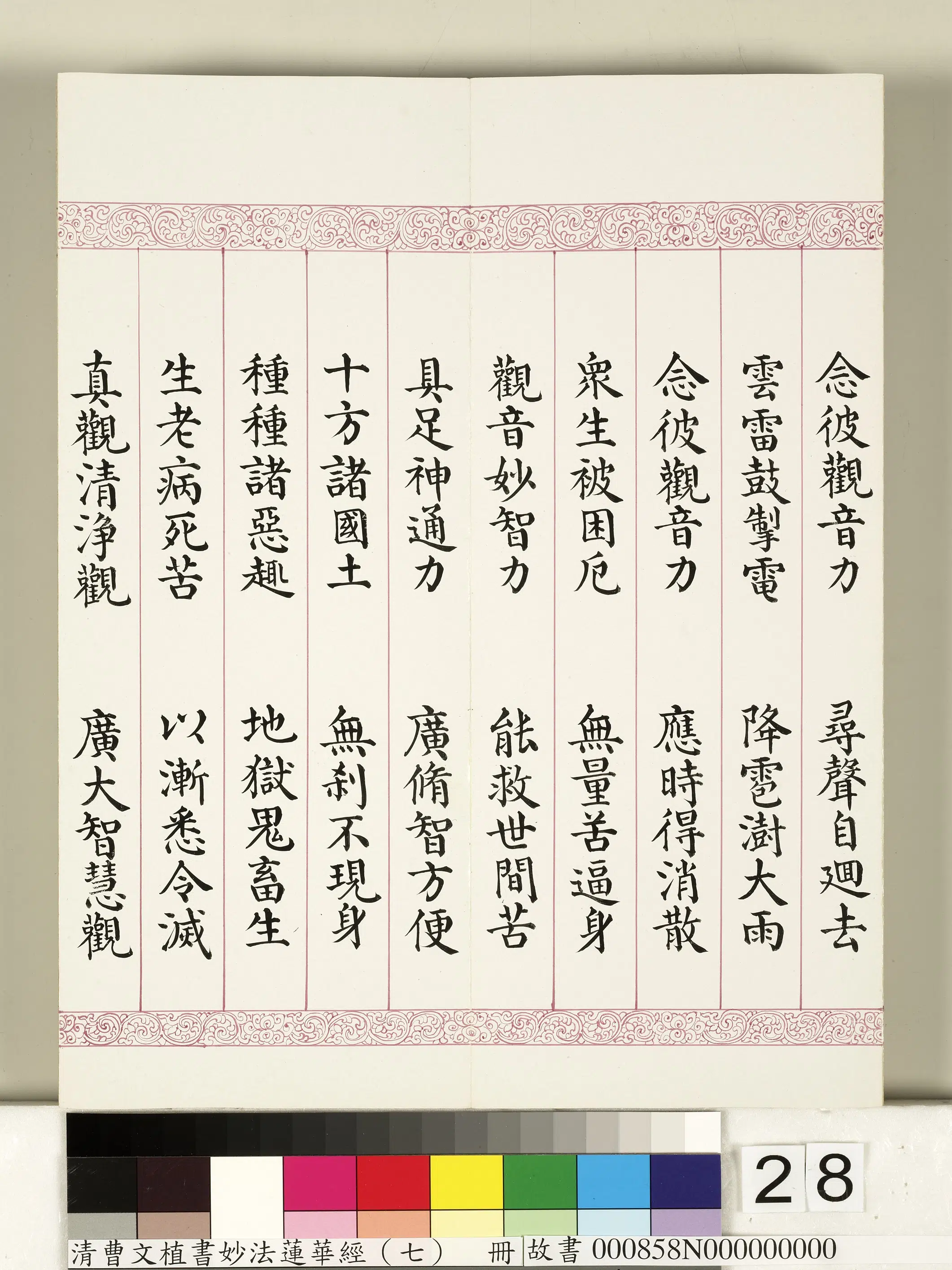 清代【曹文埴】《妙法莲华经（七）册》 第21张