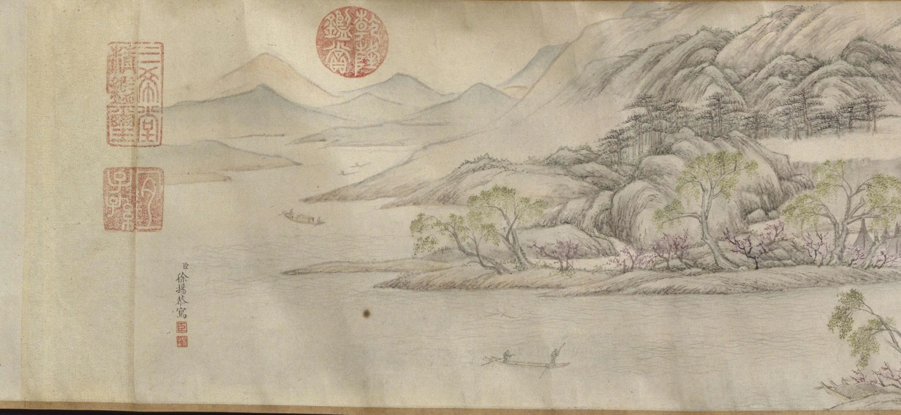 清代【徐扬】《玉带桥诗意图卷》