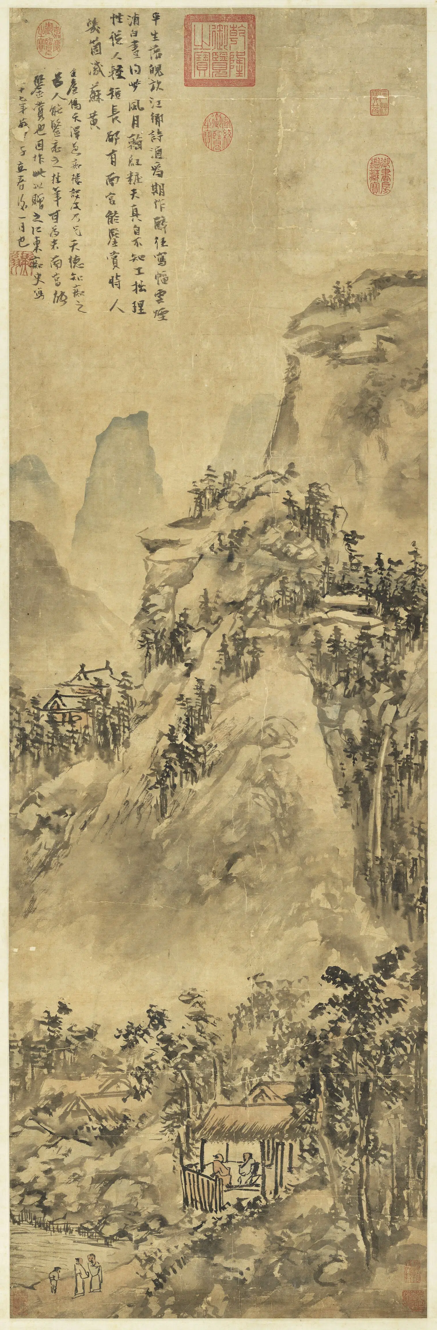 元【黄公望】《明_史端木_仿黄公望山水图-5》