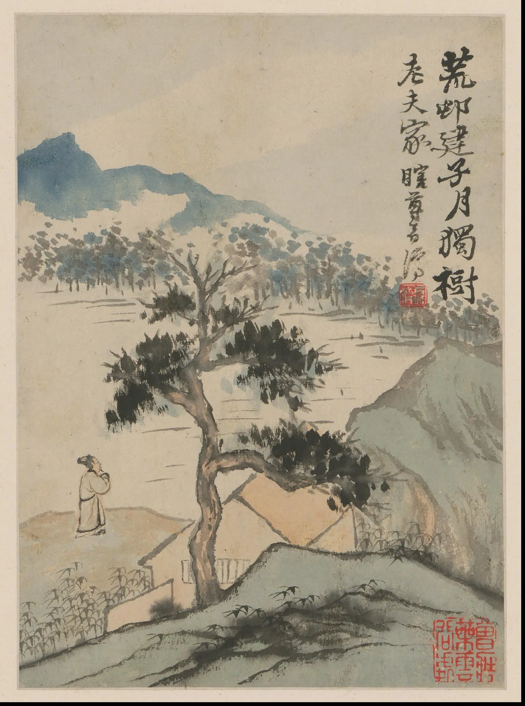 清代【石涛】《山水图册（14开）》 第8张