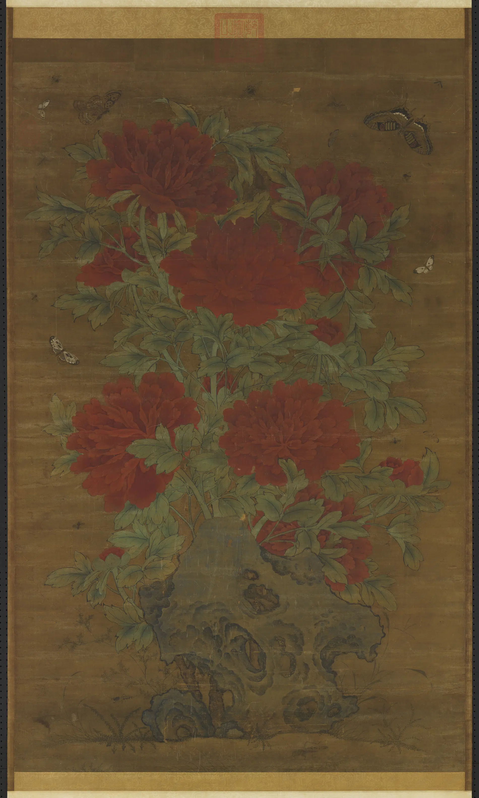 宋代《宋人花王图轴》