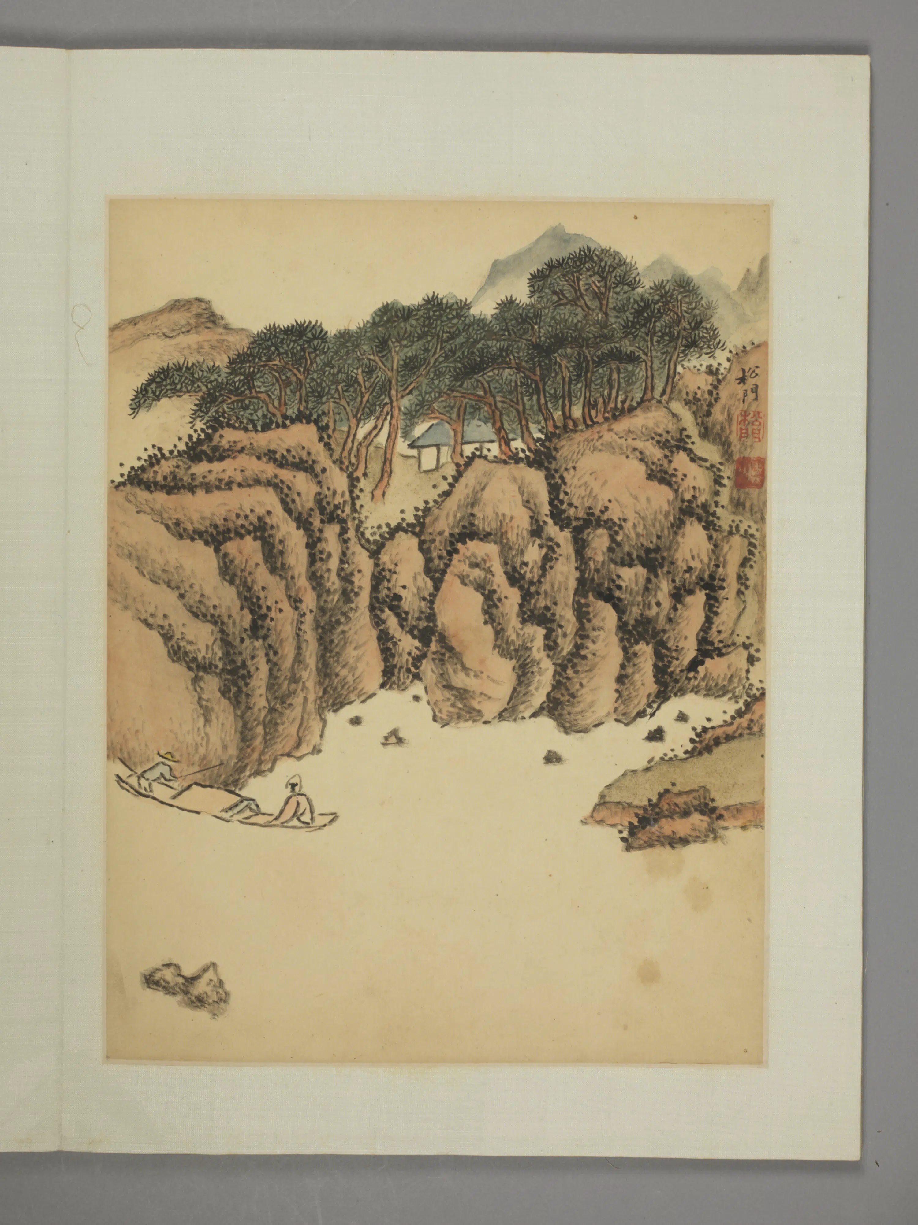 清代【程鸣】《山水册（12开）》 第7张