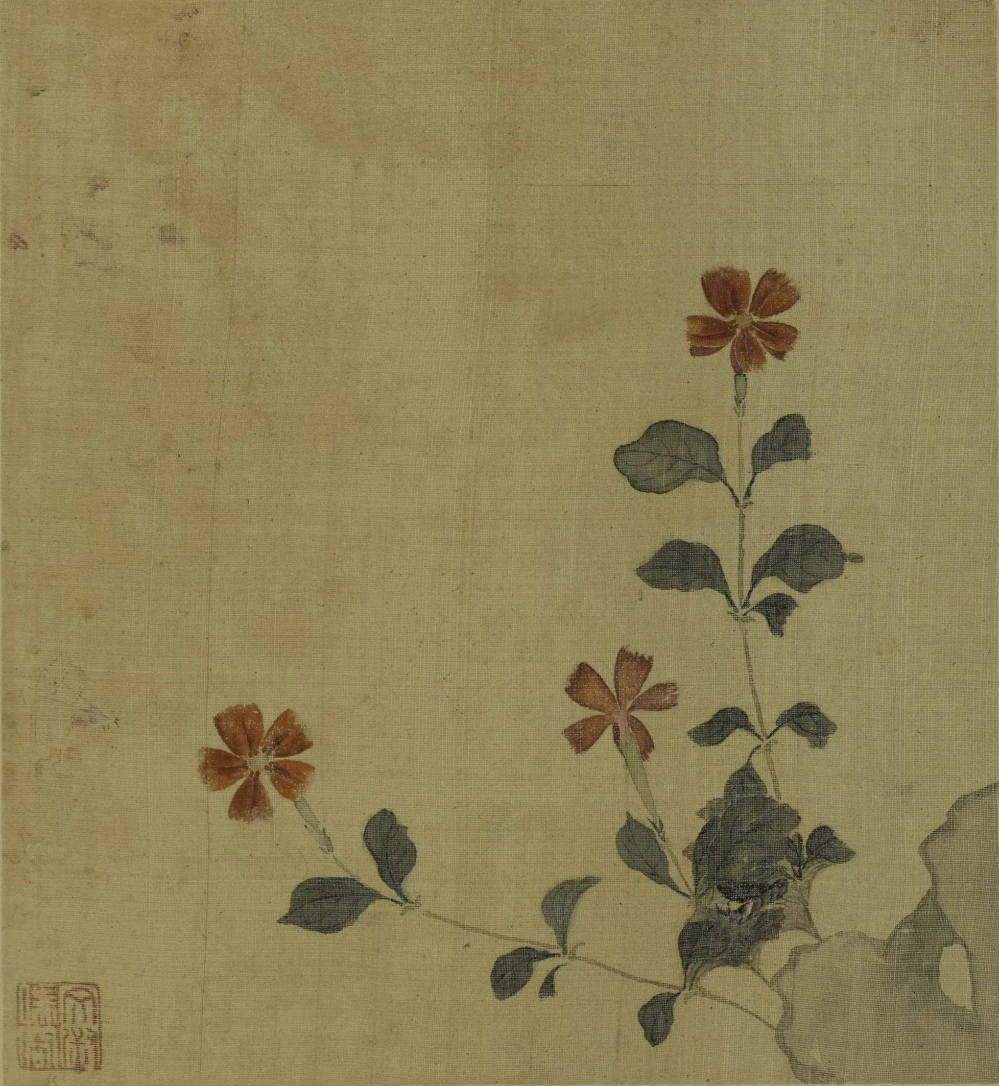 明朝【文俶】《花鸟草虫图册（八开）》 第4张