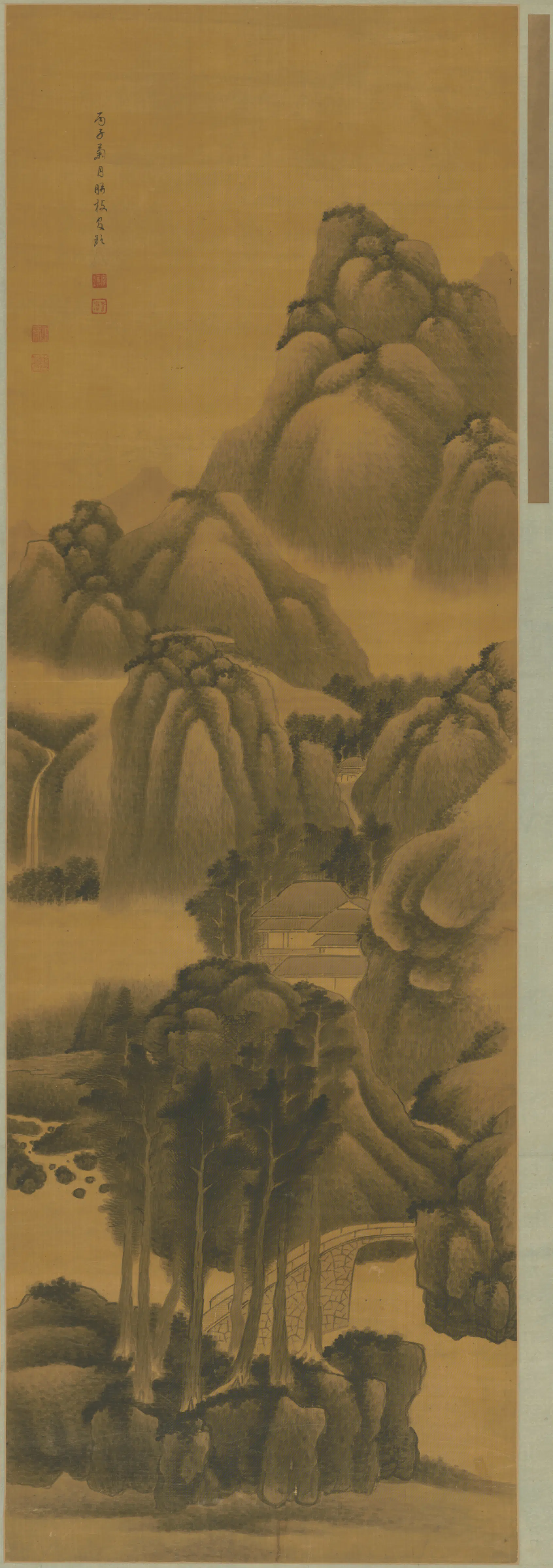 清代【官铨】《山水图轴》 第1张