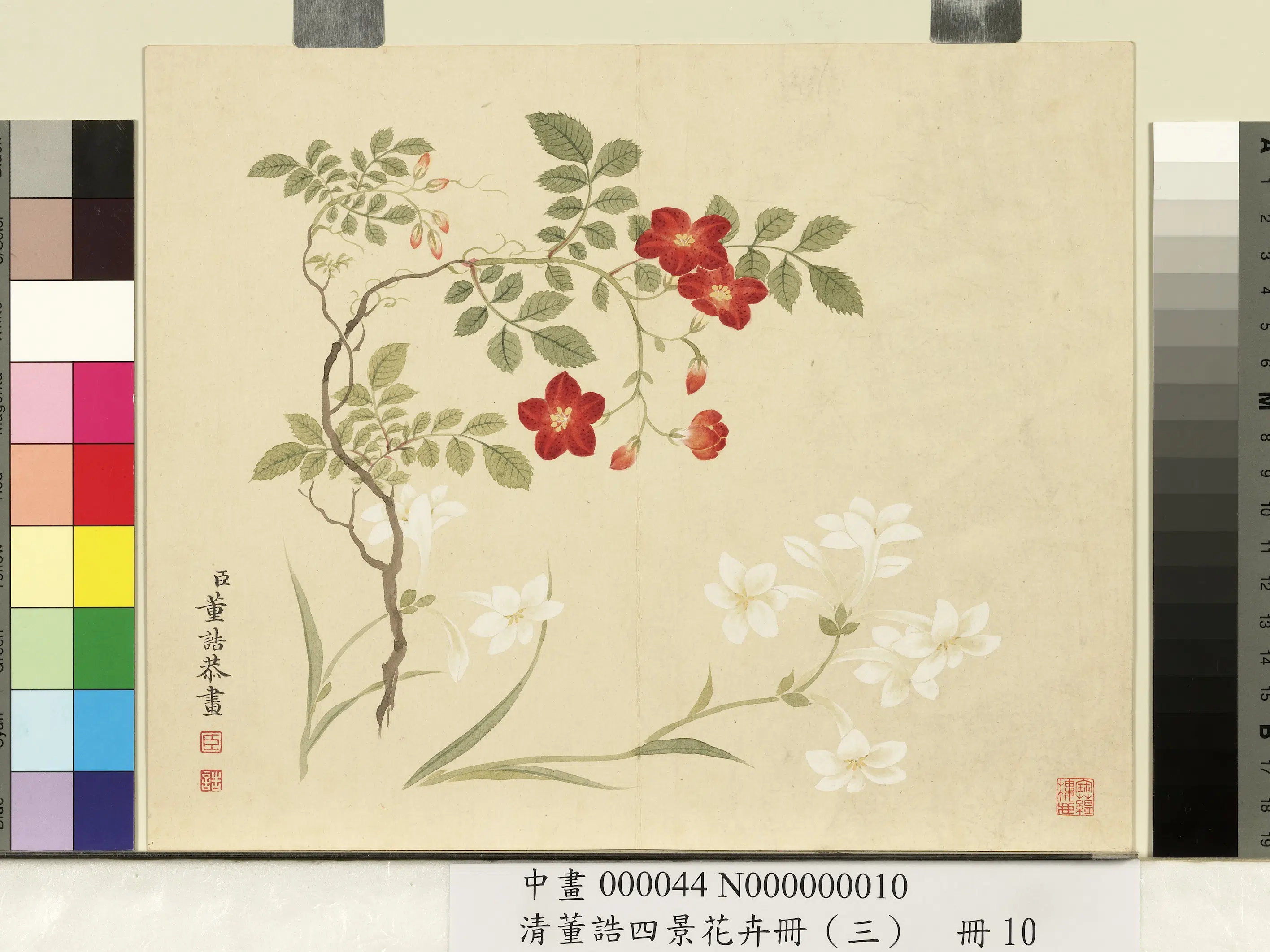 清代【董诰】《四景花卉（三）册》 第9张