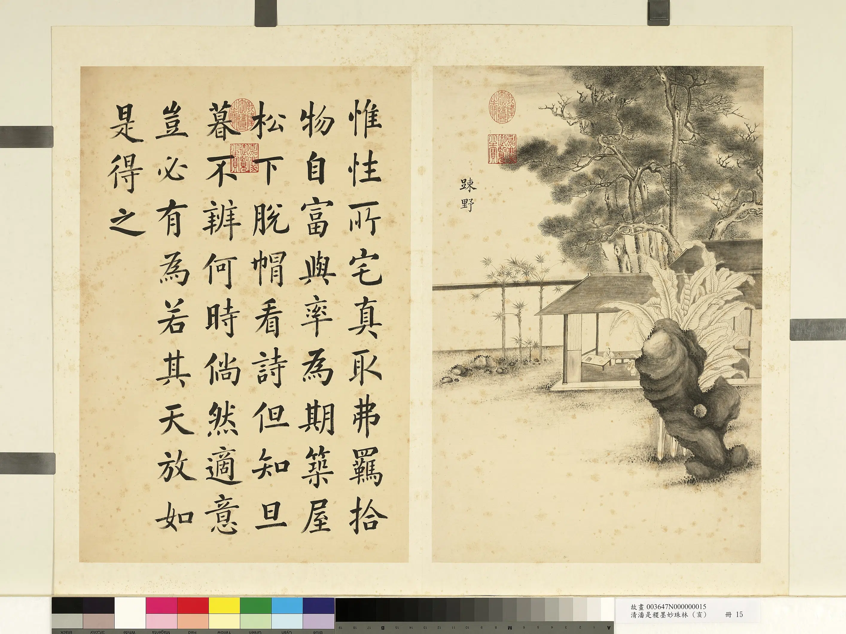 清代【潘是稷】《墨妙珠林(亥)册》 第14张 清代【潘是稷】《墨妙珠林(亥)册》 第14张