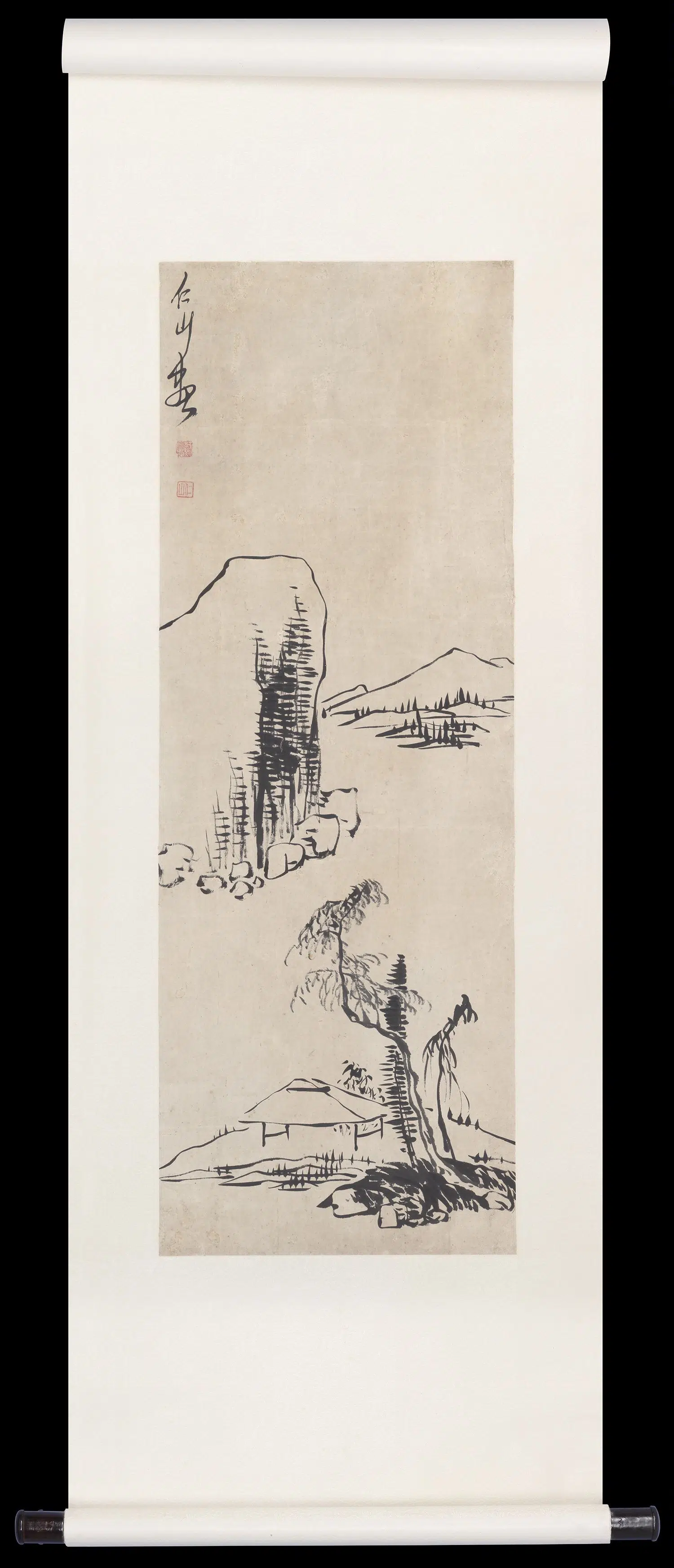 清朝【苏仁山（长春）】《山水轴》