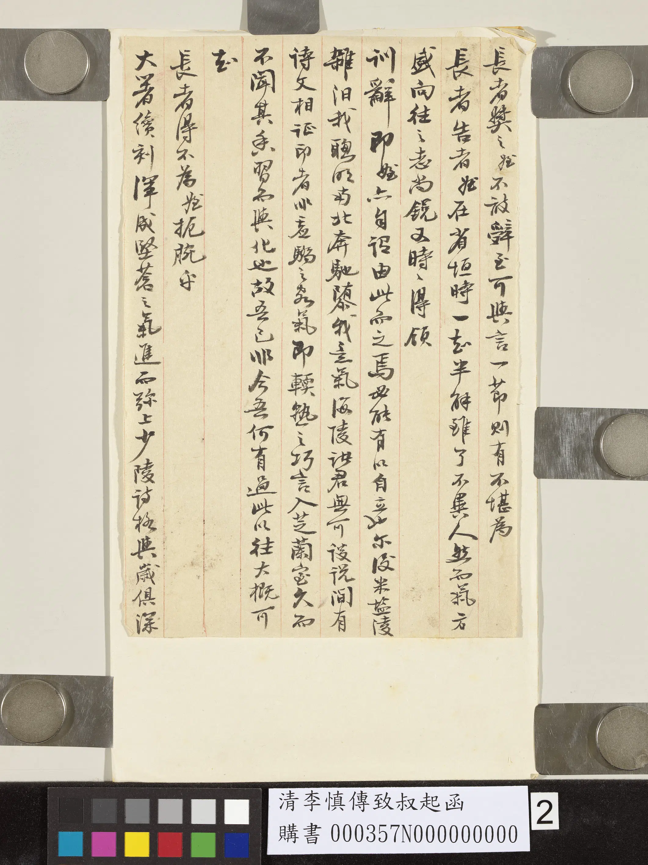 清代【李慎传】《致叔起函》 第2张