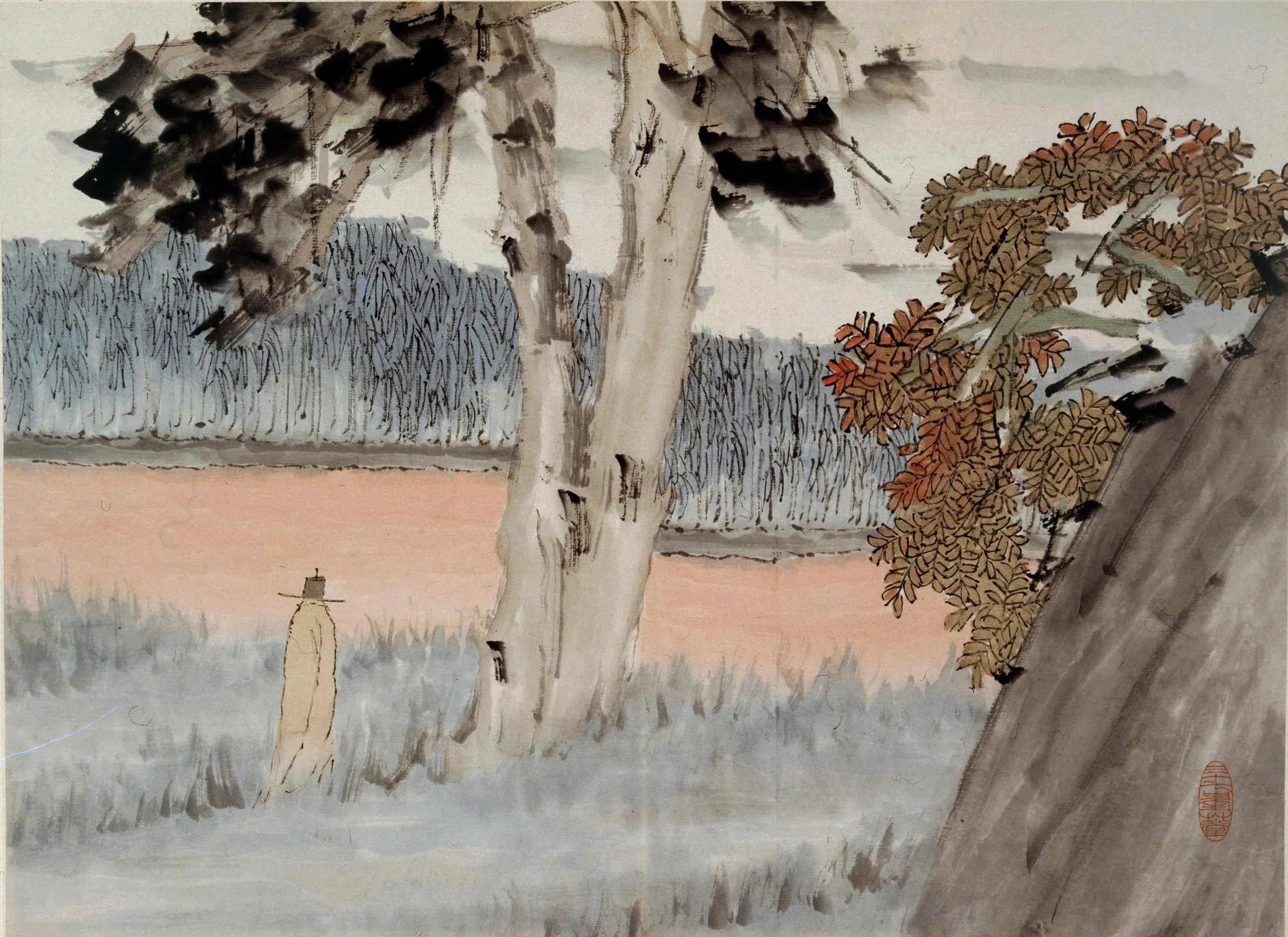 清代【虚谷】《山水册-1》 第4张 清代【虚谷】《山水册-1》 第4张