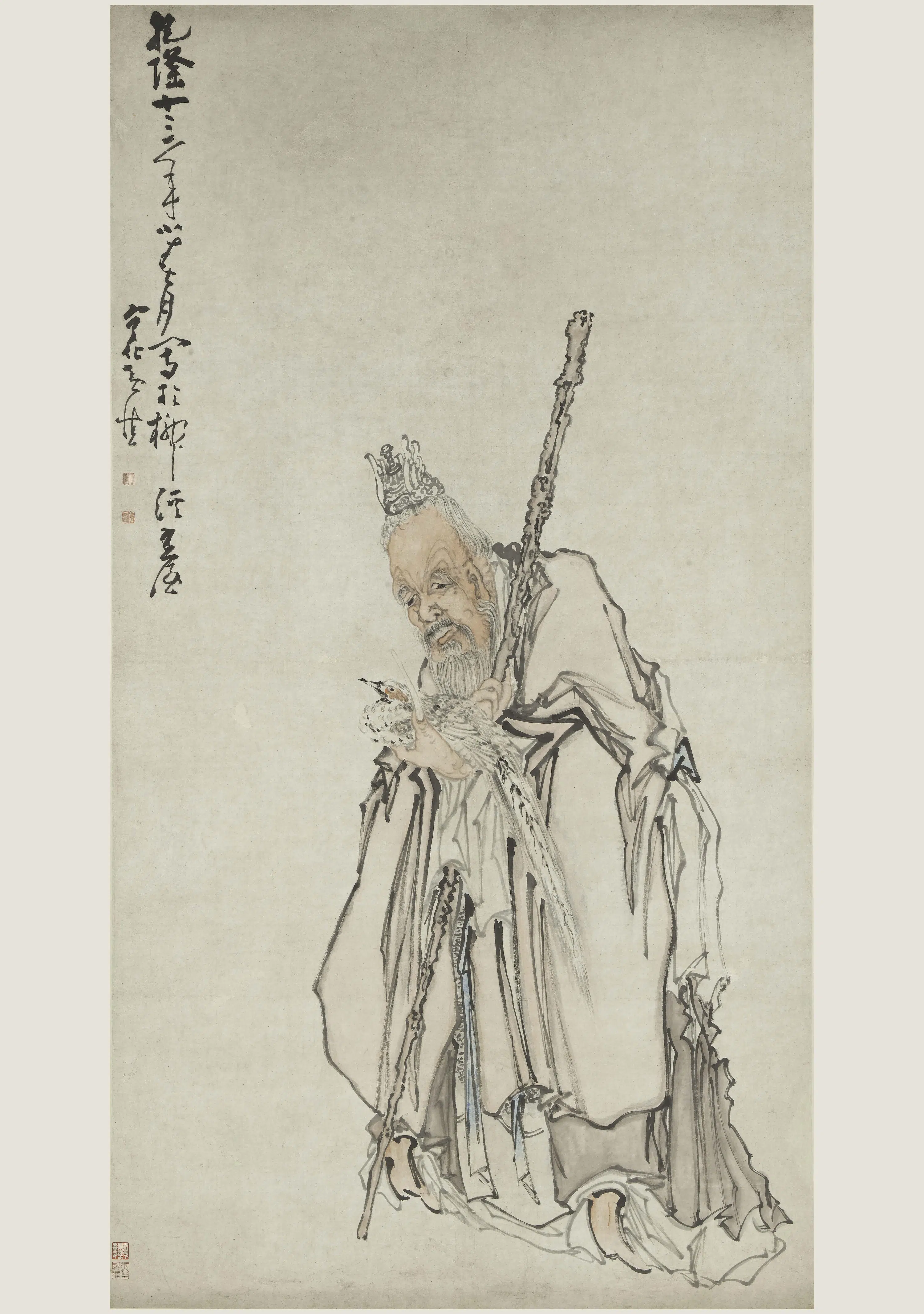 清代【黄慎】《孔圣像图轴》 第1张