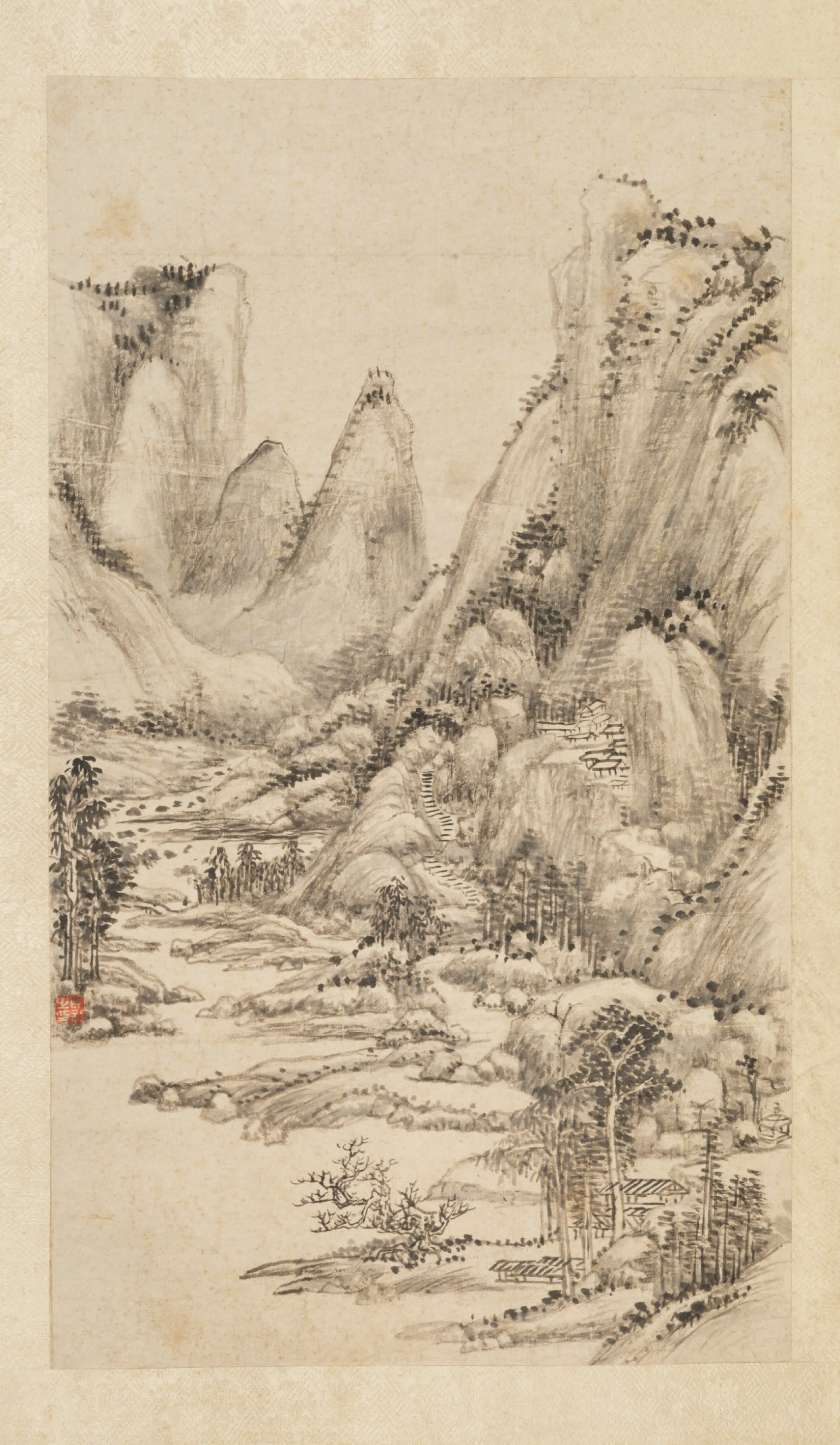 清代【王原祁】《山水册-1(12开)》 第7张 清代【王原祁】《山水册-1(12开)》 第7张