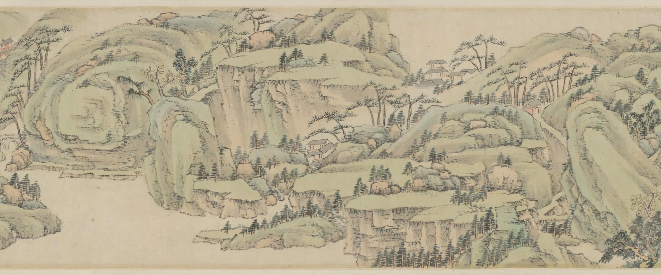 清代【萧云从】《仿古山水图屏》 第15张