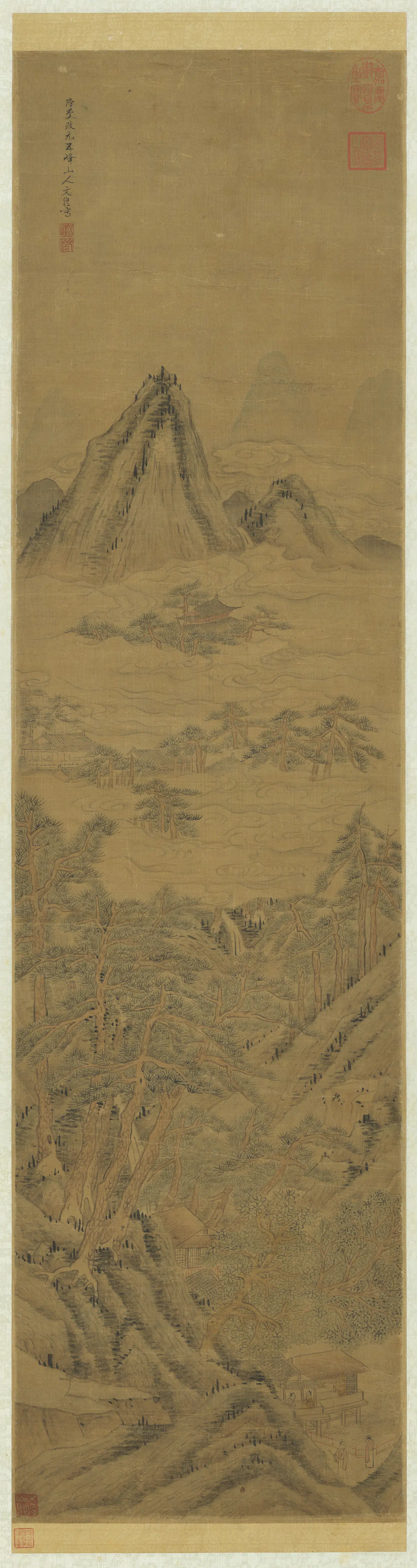 明朝【文伯仁】《画山水图轴》