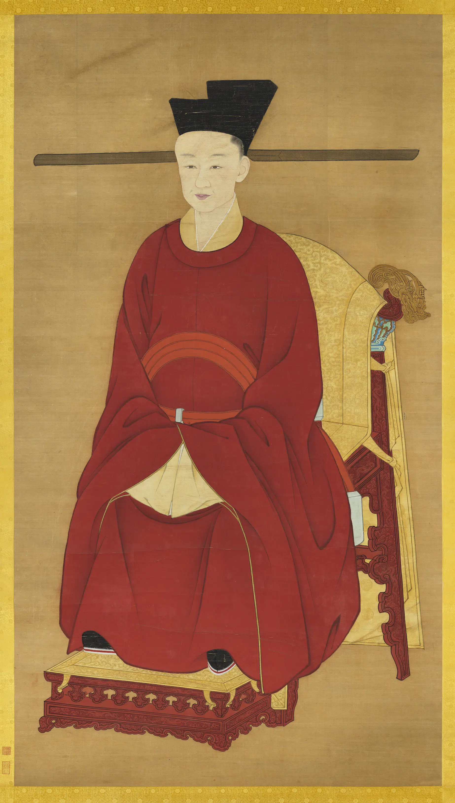 宋代《宋度宗坐像图轴》